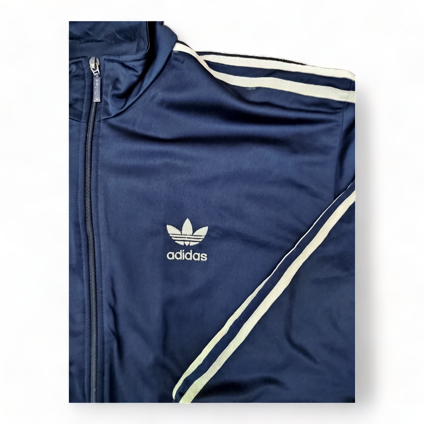 Adidas Track Top Mens Medium Blue Zip Up