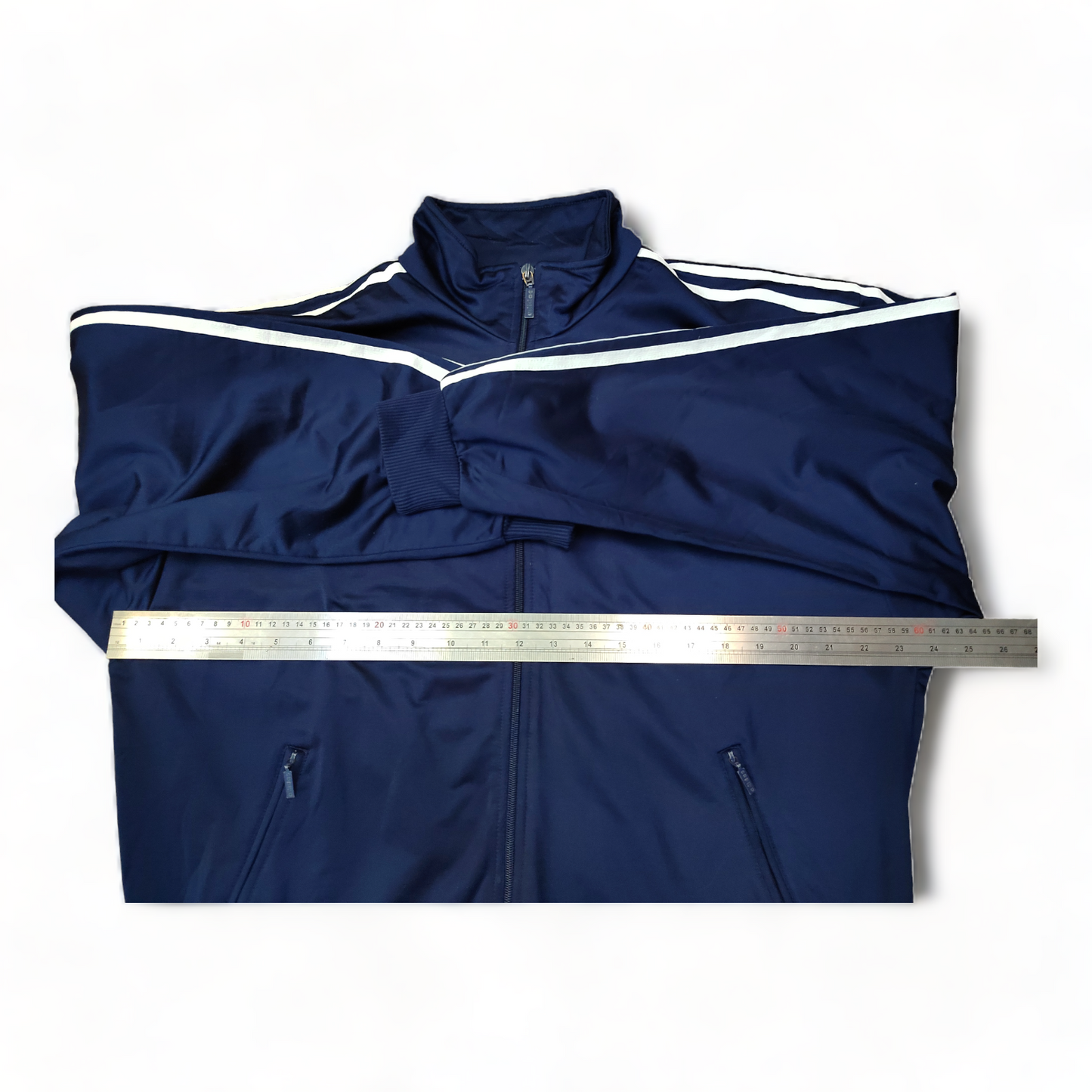 Adidas Track Top Mens Medium Blue Zip Up