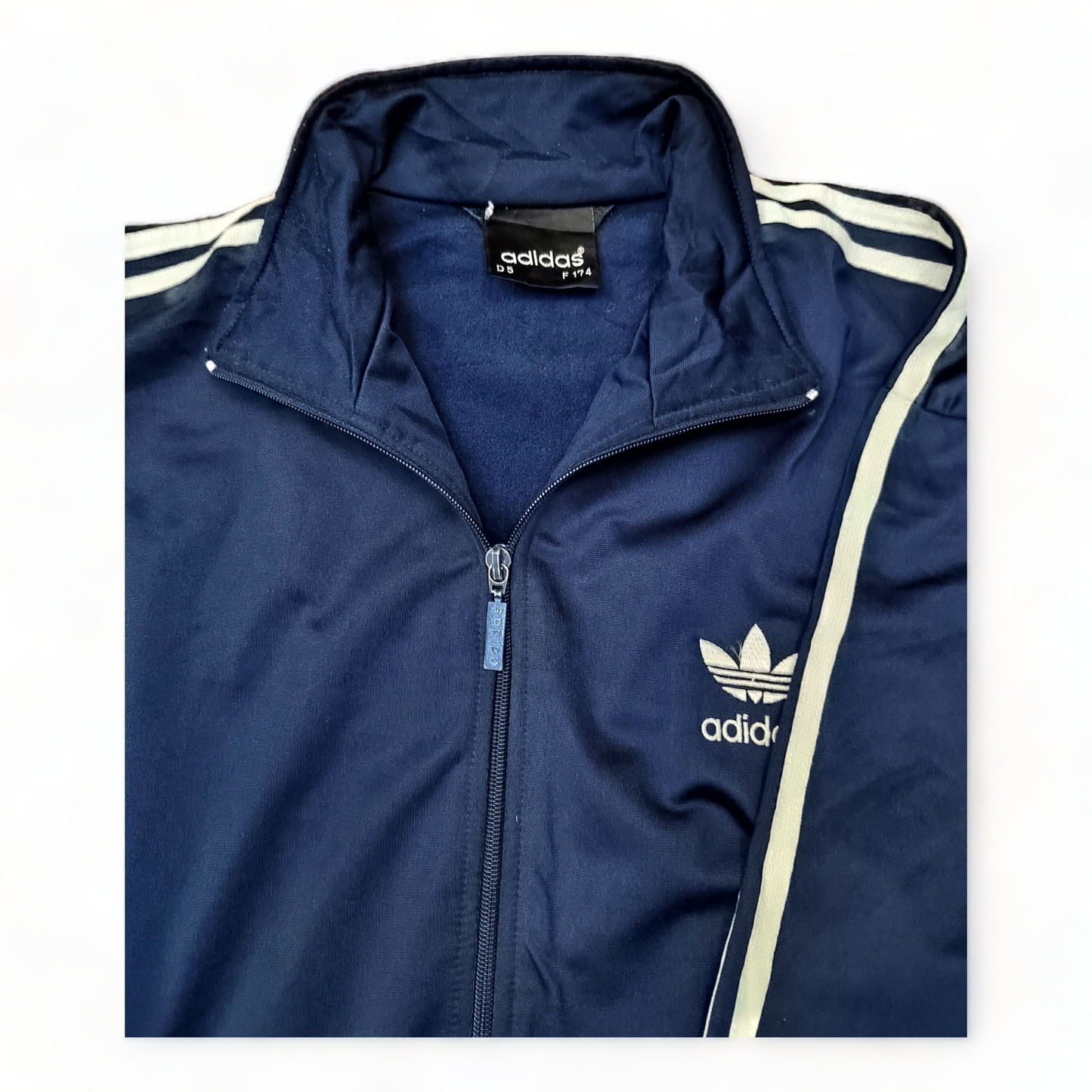 Adidas Track Top Mens Medium Blue Zip Up