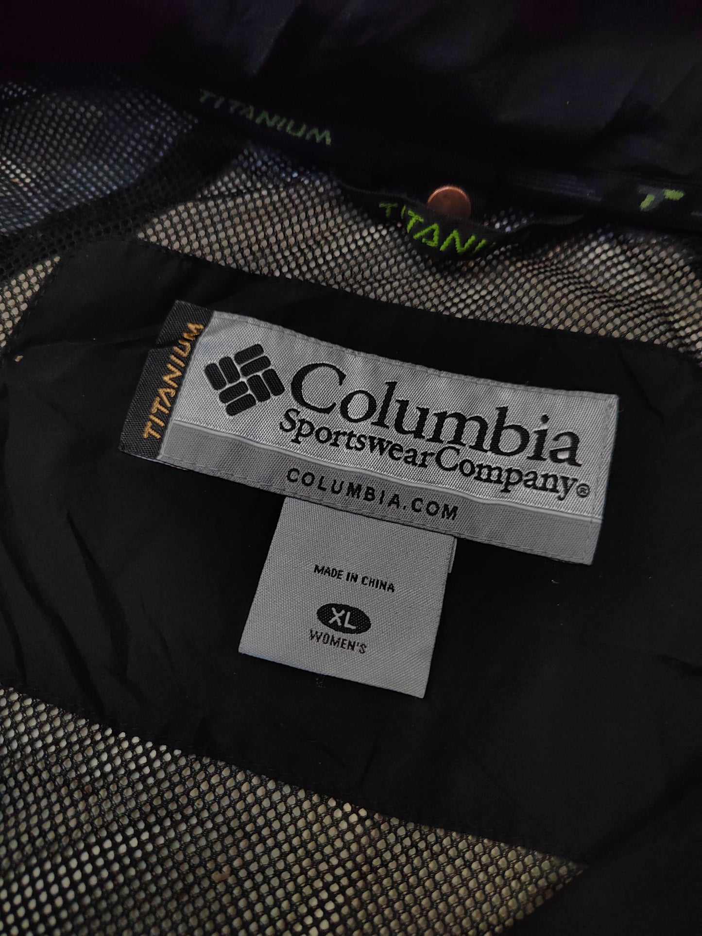 Columbia Rain Jacket Womens XL Black Gore-Tex