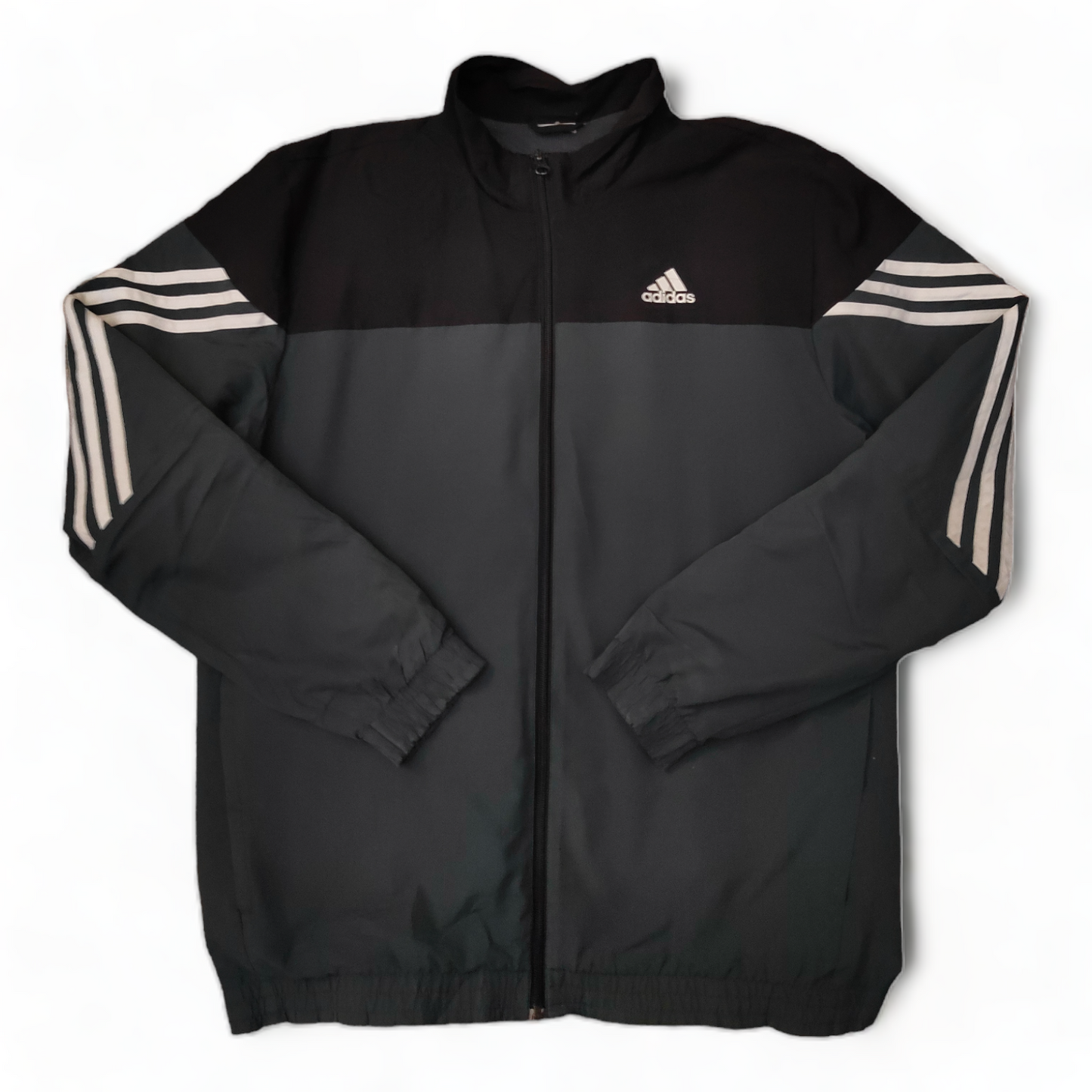 Adidas Windbreaker Men’s Medium Grey Zip Up