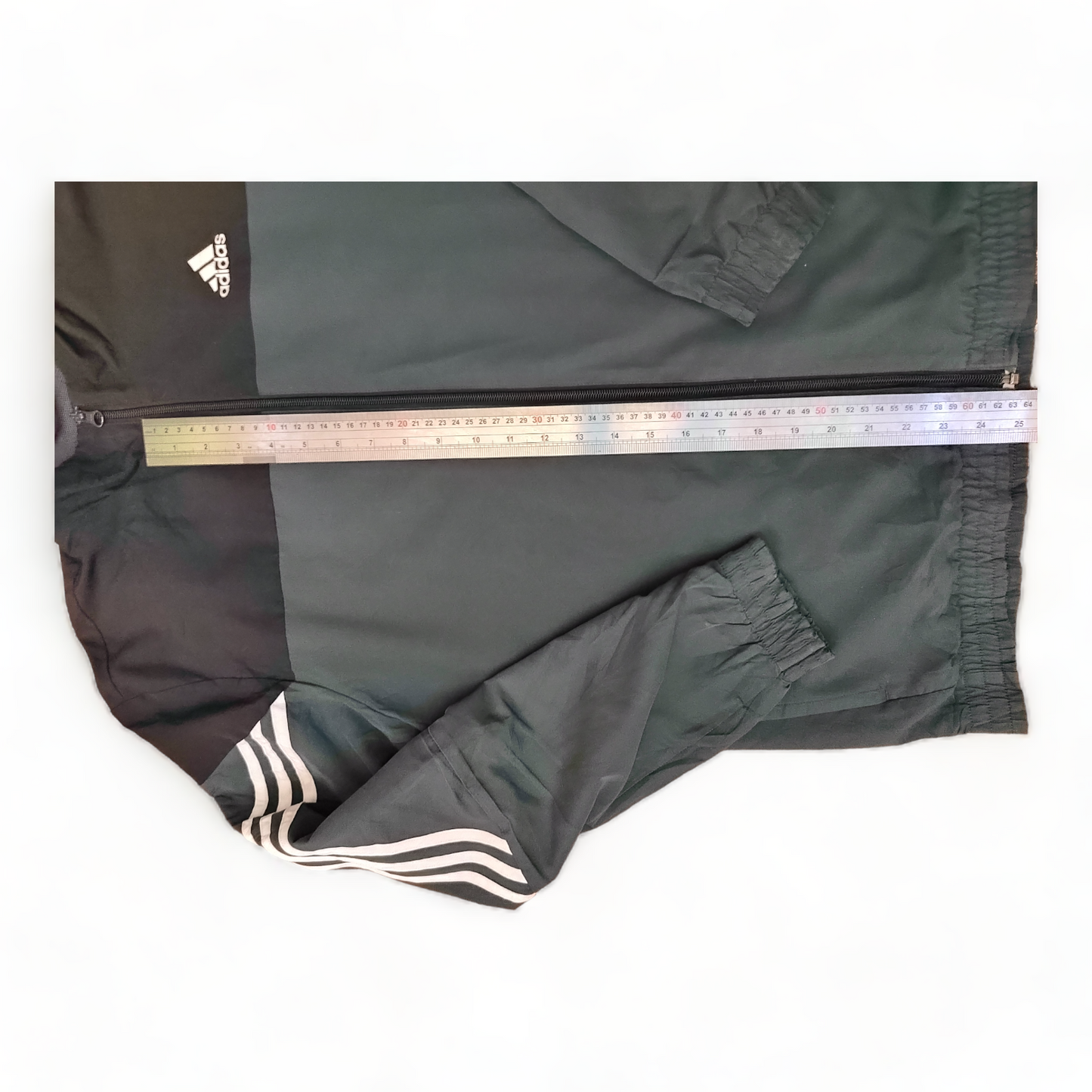 Adidas Windbreaker Men’s Medium Grey Zip Up