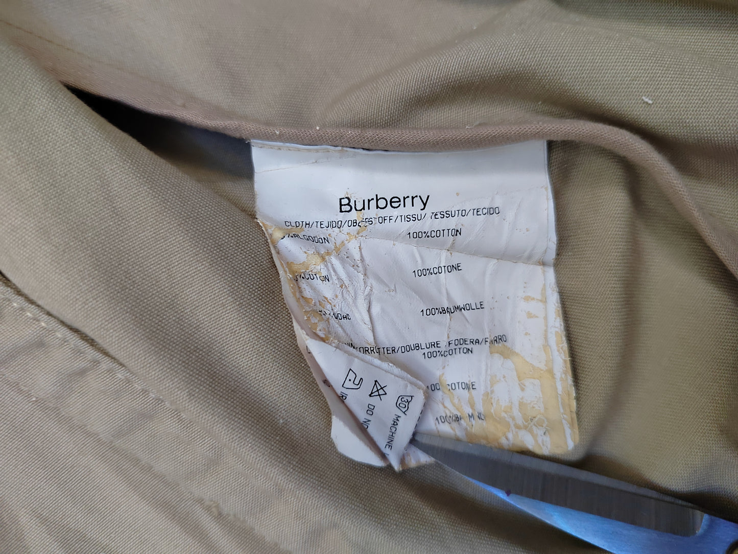 Burberry London Jacket Mens Large Beige