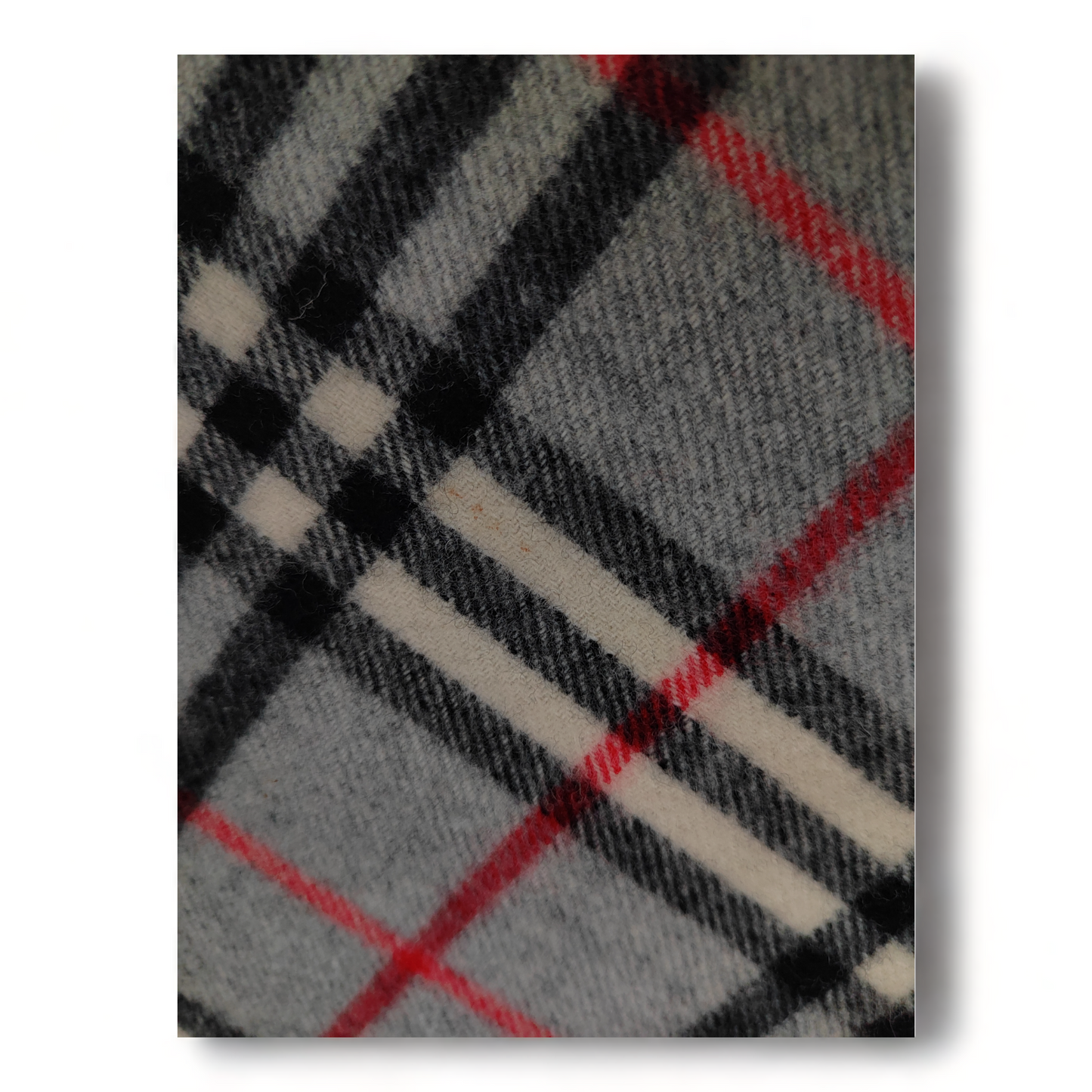 Burberry Scarf Lambswool Nova Check Grey London Made In England