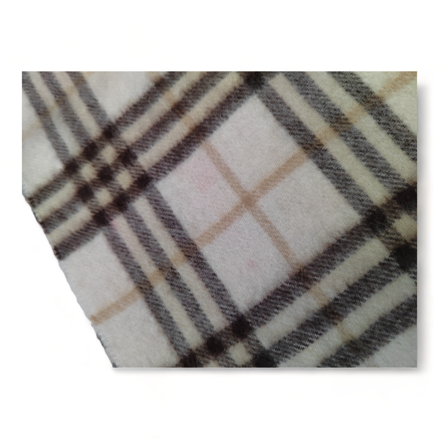 Burberry Scarf Cashmere Nova Check Cream London Made In England