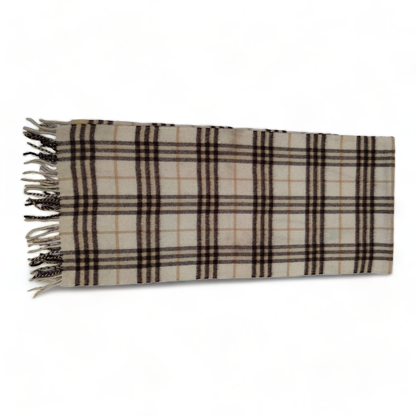 Burberry Scarf Cashmere Nova Check Cream London Made In England