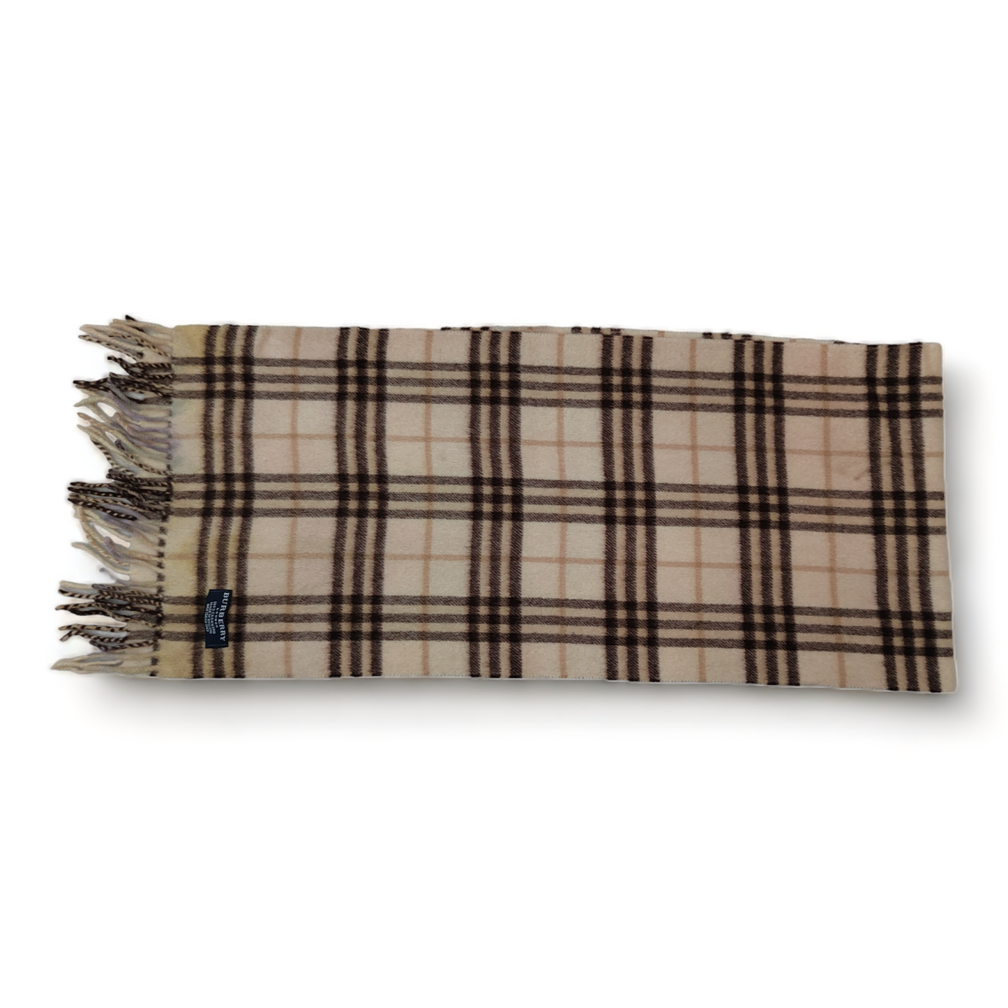 Burberry Scarf Cashmere Nova Check Cream London Made In England