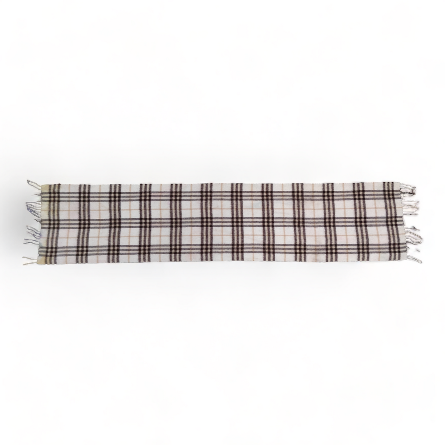 Burberry Scarf Cashmere Nova Check Cream London Made In England