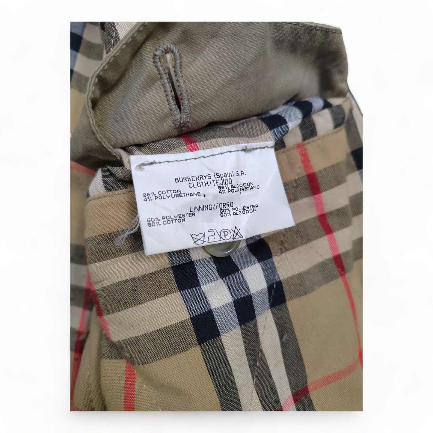 Burberrys Coat Men’s 2XL Beige Nova Check Lined