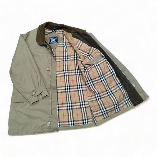 Burberrys Coat Men’s 2XL Beige Nova Check Lined