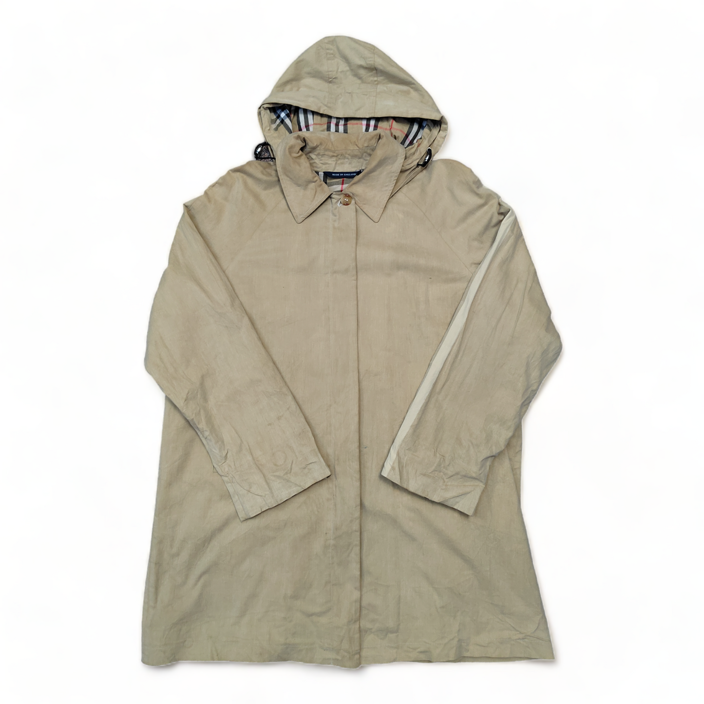 Burberry London Coat Men’s XL Hooded Beige