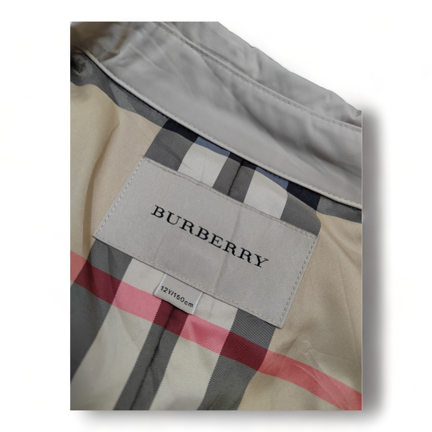 Burberry Trench Coat Girls 12 YR 150cm Belt Beige