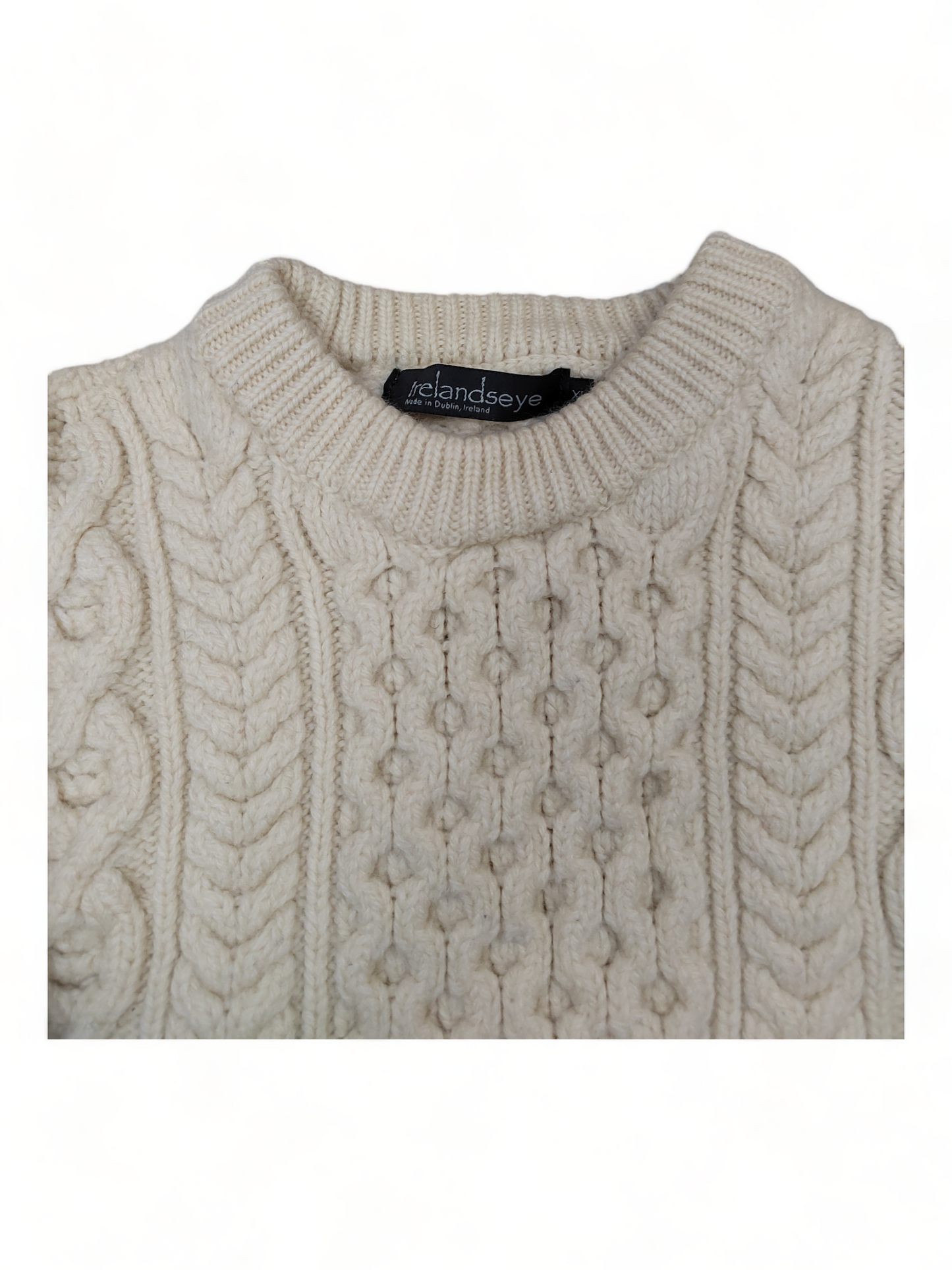 Irelandseye Women’s XL Beige Knitwear Jumper Made In Ireland