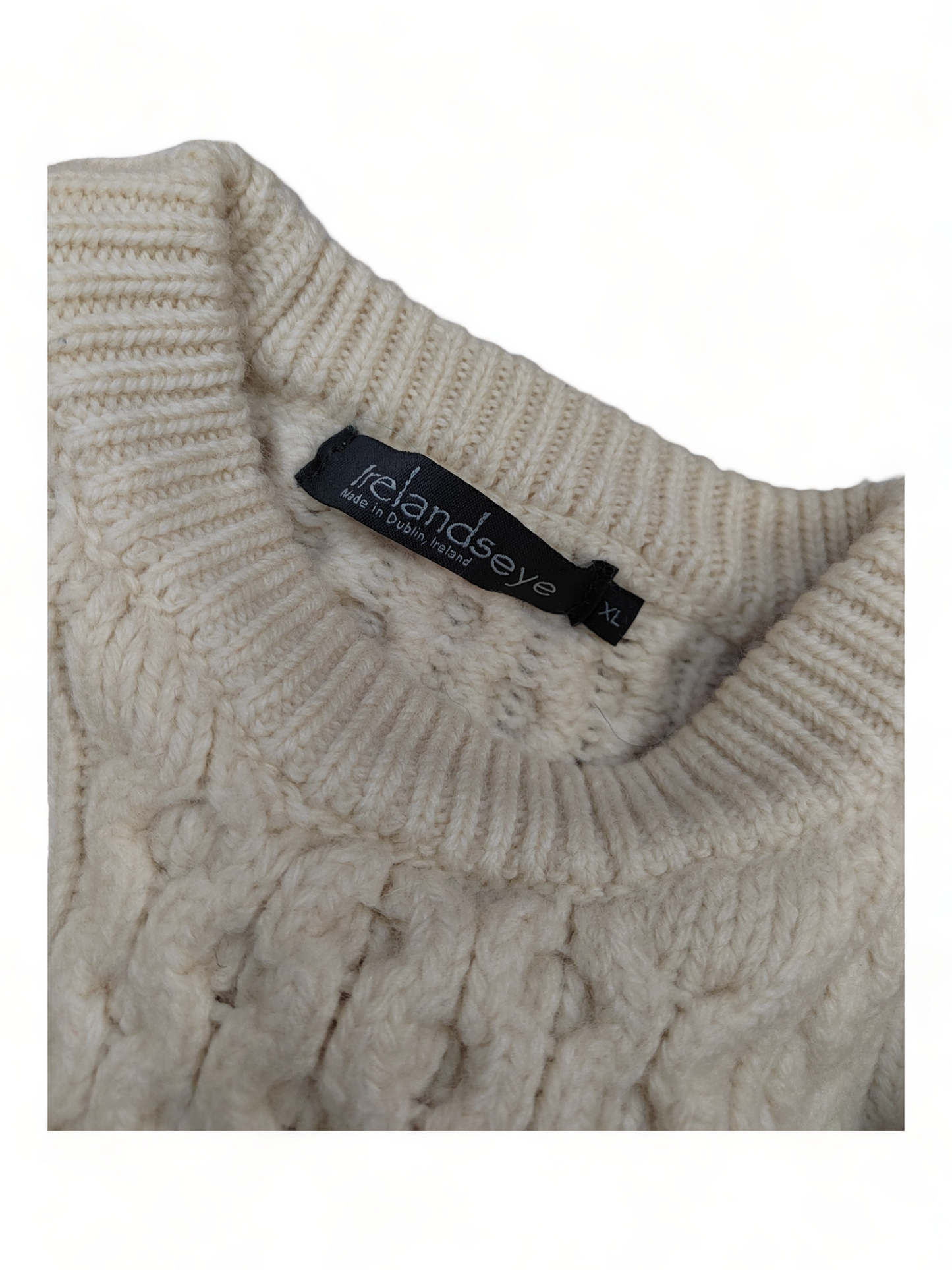 Irelandseye Women’s XL Beige Knitwear Jumper Made In Ireland