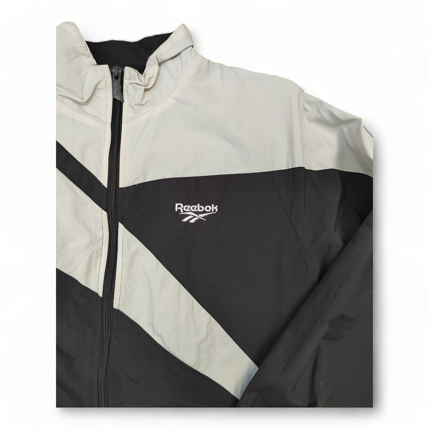 Reebok Classic Windbreaker Men’s Small Black Baggy Track Top – 90’s Vintage