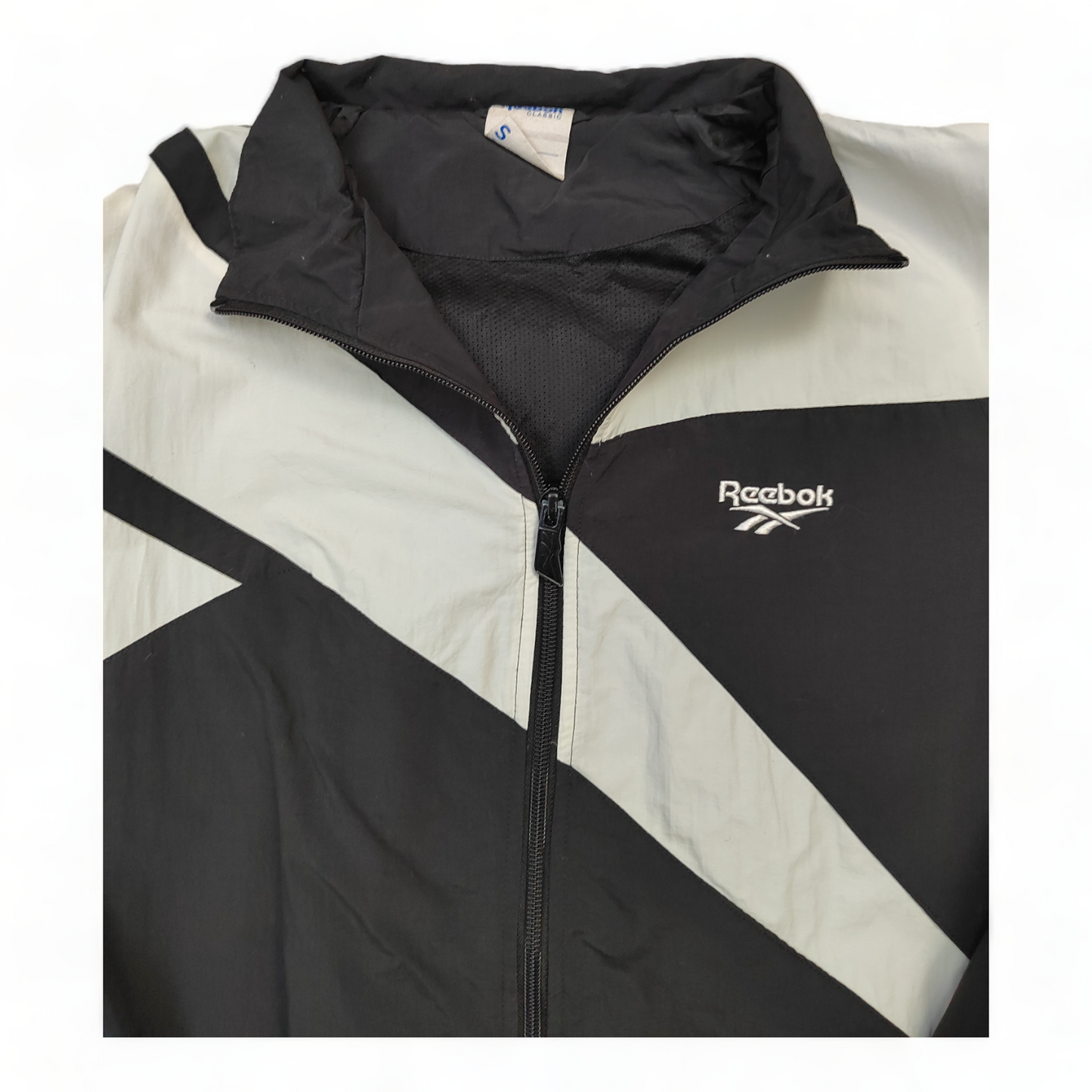 Reebok Classic Windbreaker Men’s Small Black Baggy Track Top – 90’s Vintage