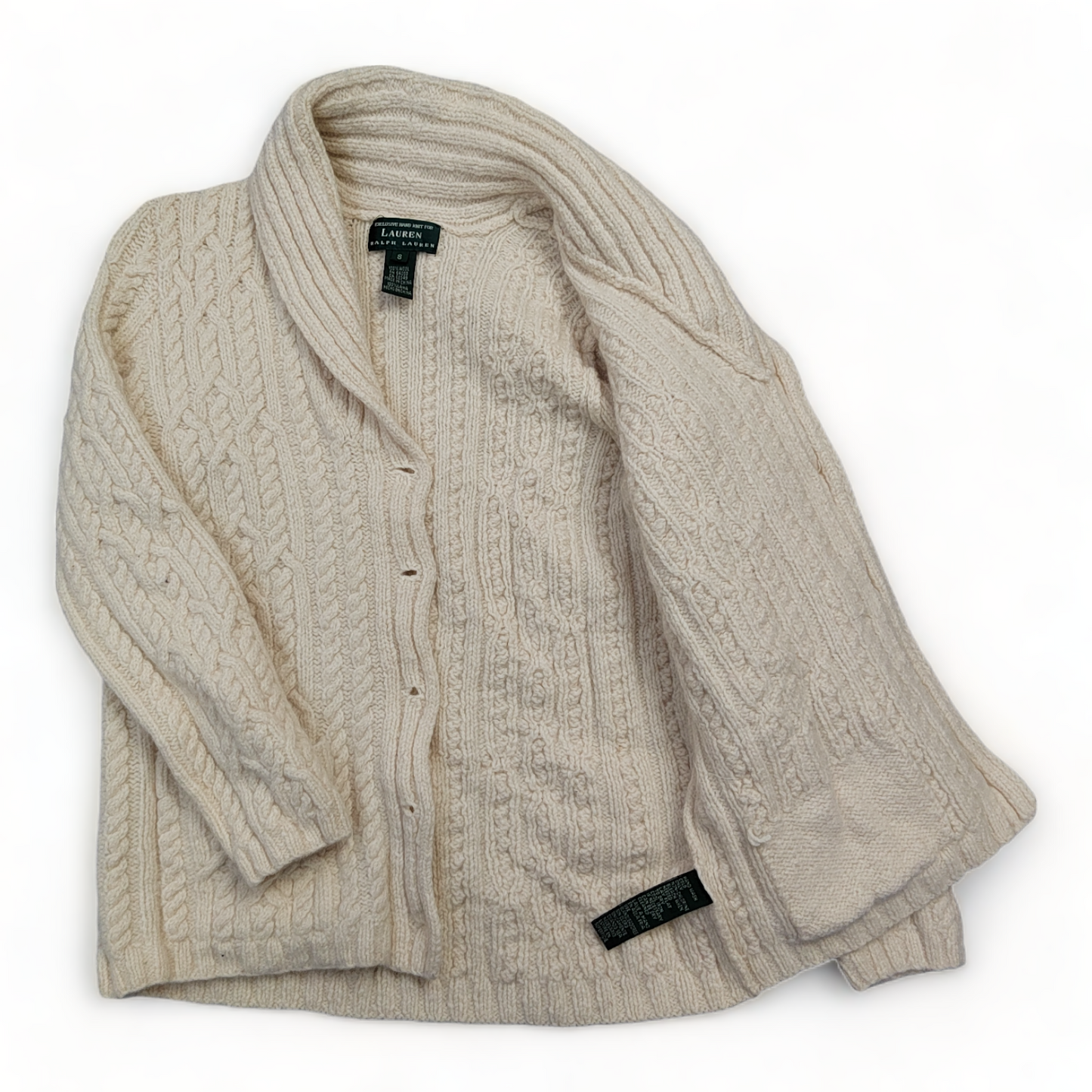 Ralph Lauren Wool Cardigan Women’s Small Beige Knit