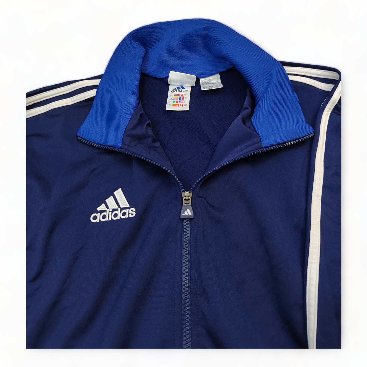 Adidas Track Top Men’s Medium Blue Zip Up