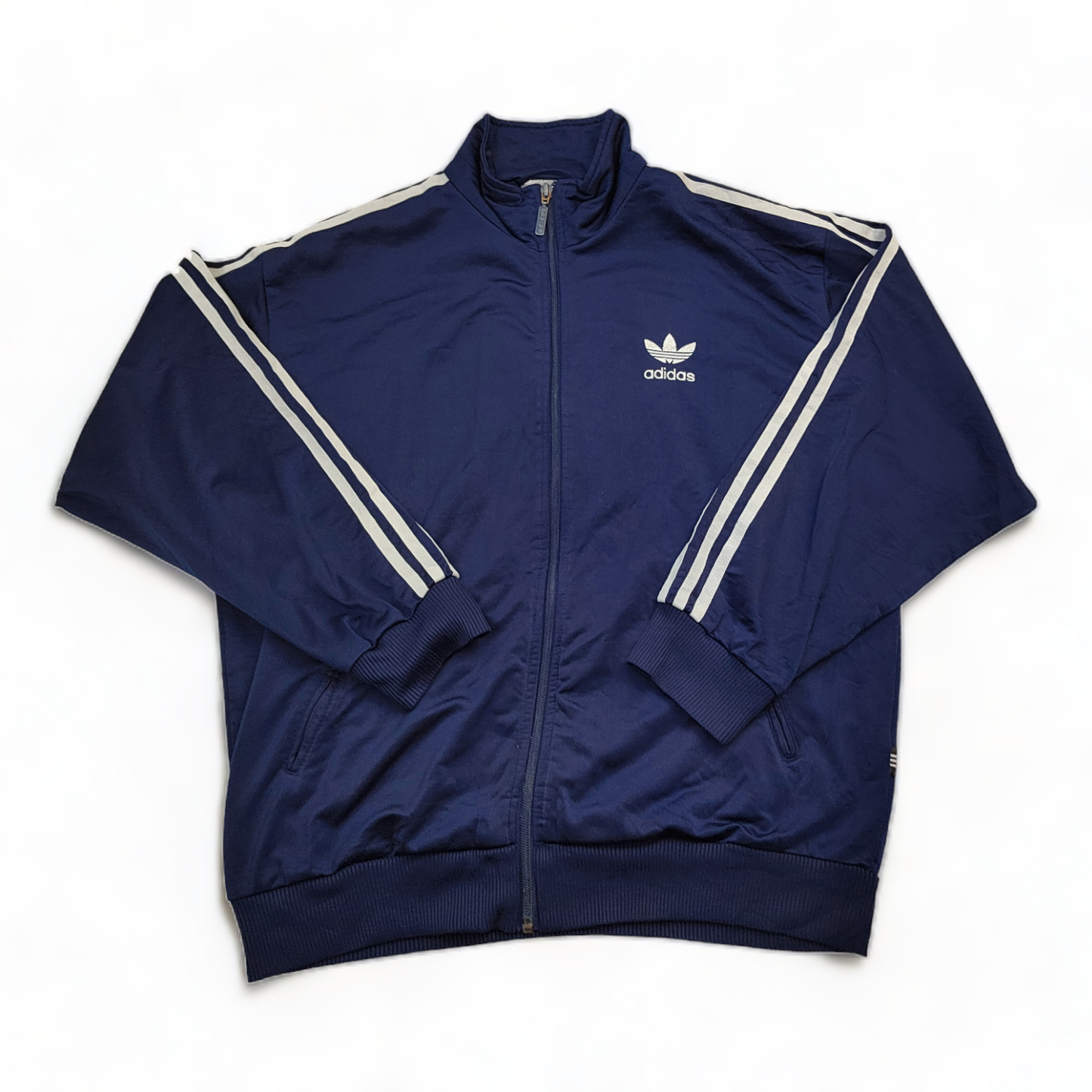 Adidas Track Top Men’s Medium Blue Zip Up Classic – 90s Vintage