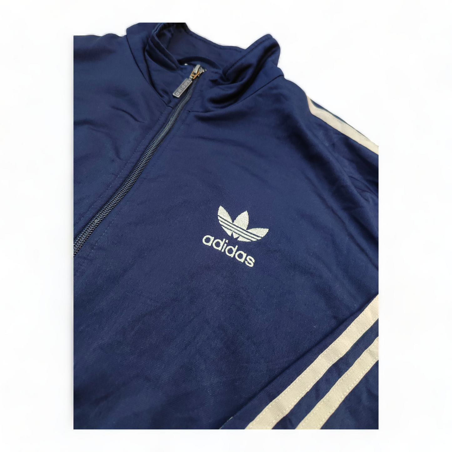 Adidas Track Top Men’s Medium Blue Zip Up Classic – 90s Vintage