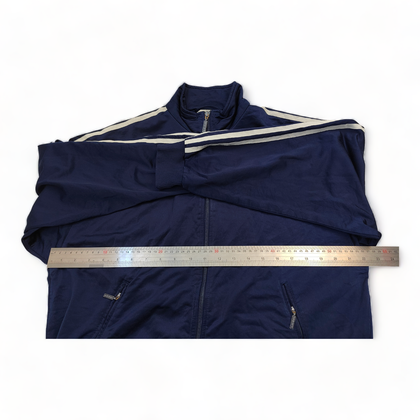 Adidas Track Top Men’s Medium Blue Zip Up Classic – 90s Vintage