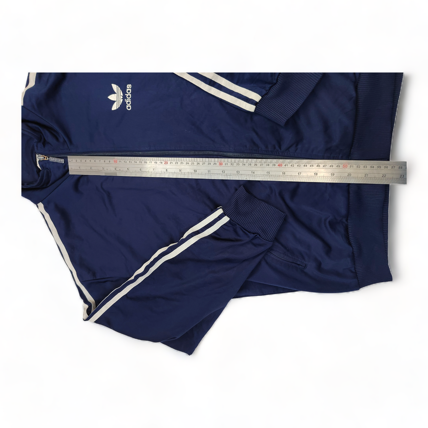 Adidas Track Top Men’s Medium Blue Zip Up Classic – 90s Vintage