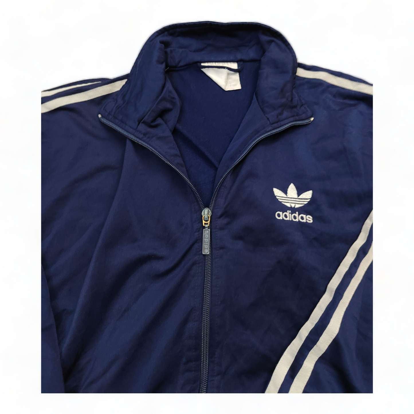 Adidas Track Top Men’s Medium Blue Zip Up Classic – 90s Vintage