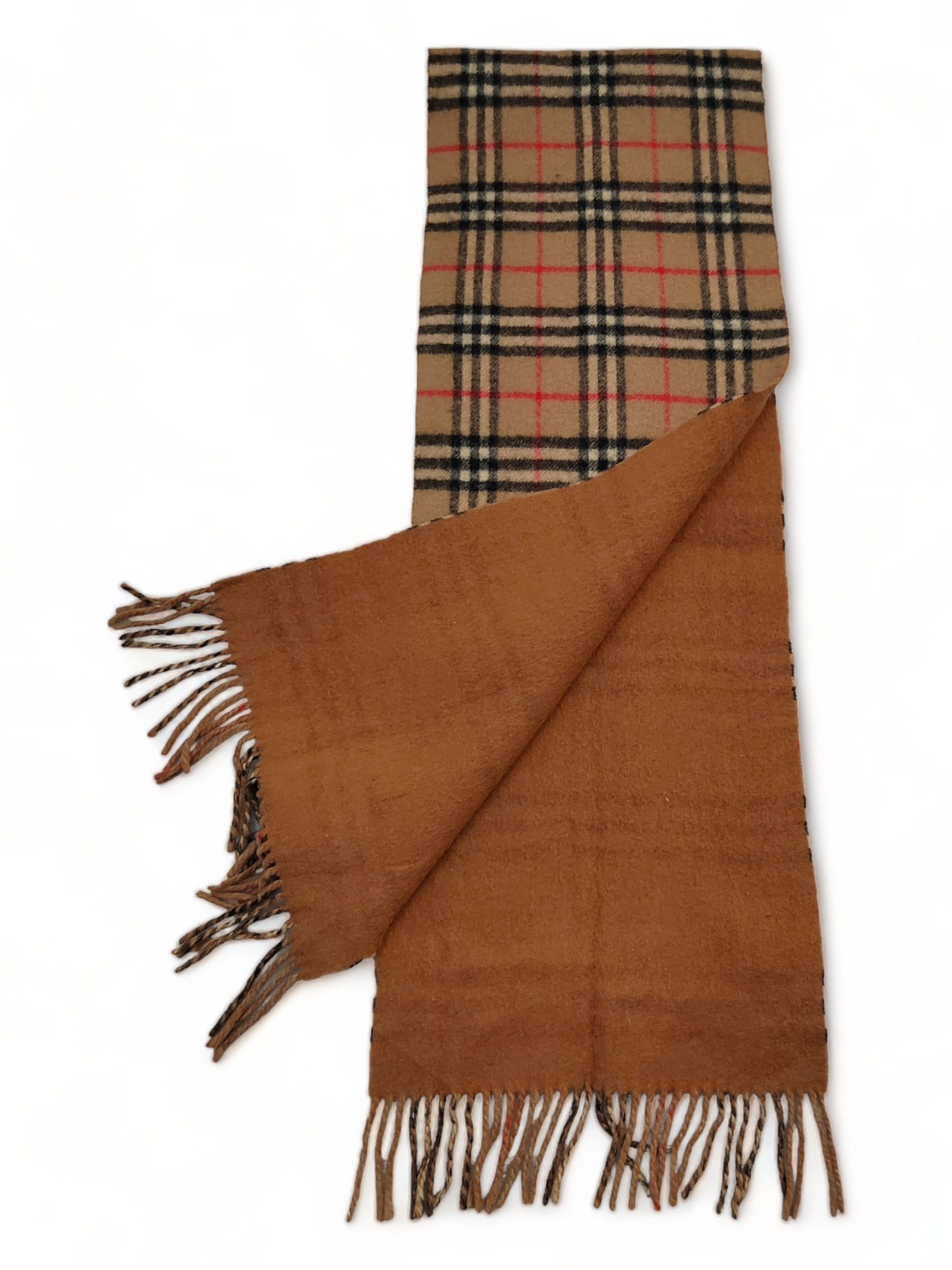 Burberrys vintage Scarf Classic Nova Check Lambswool Beige colour Unisex Made in England