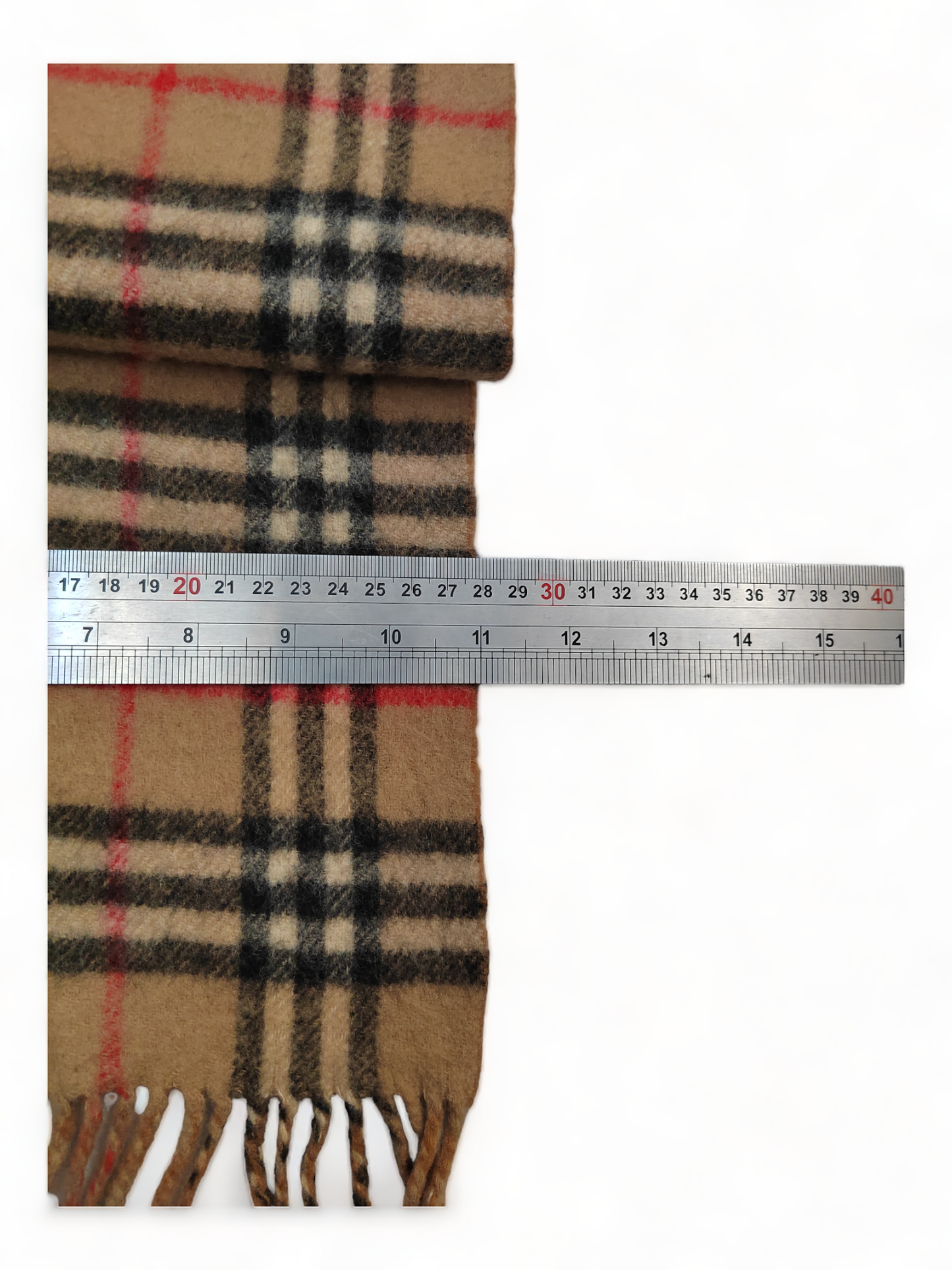 Burberrys vintage Scarf Classic Nova Check Lambswool Beige colour Unisex Made in England