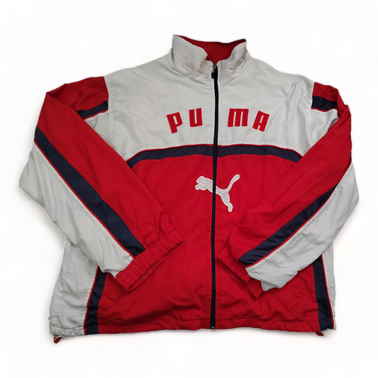 Vintage Puma Windbreaker Men’s Extra Large Red Zip Up Classic XL