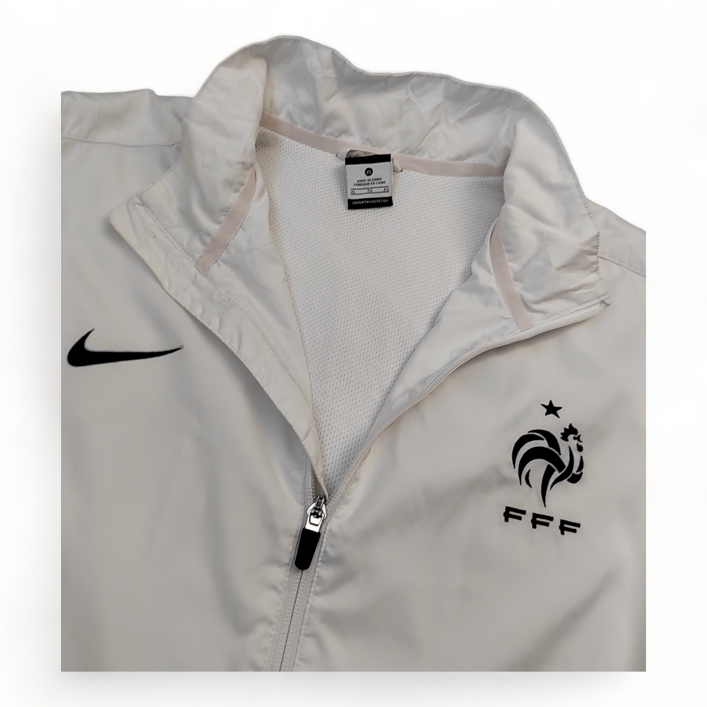 Nike Windbreaker Men’s 2XL White FFF Football Zip Up