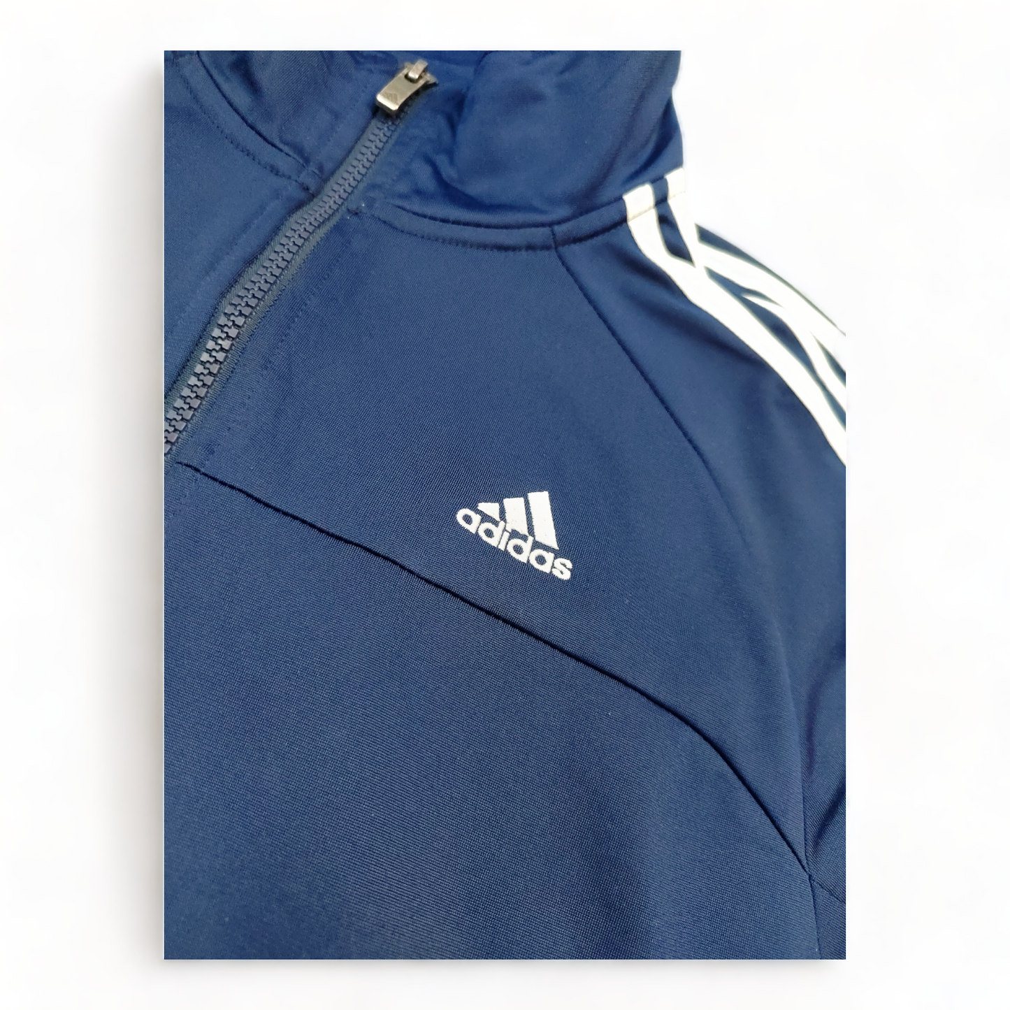 Adidas Track Top Men’s Small Blue Zip Up Classic Climalite