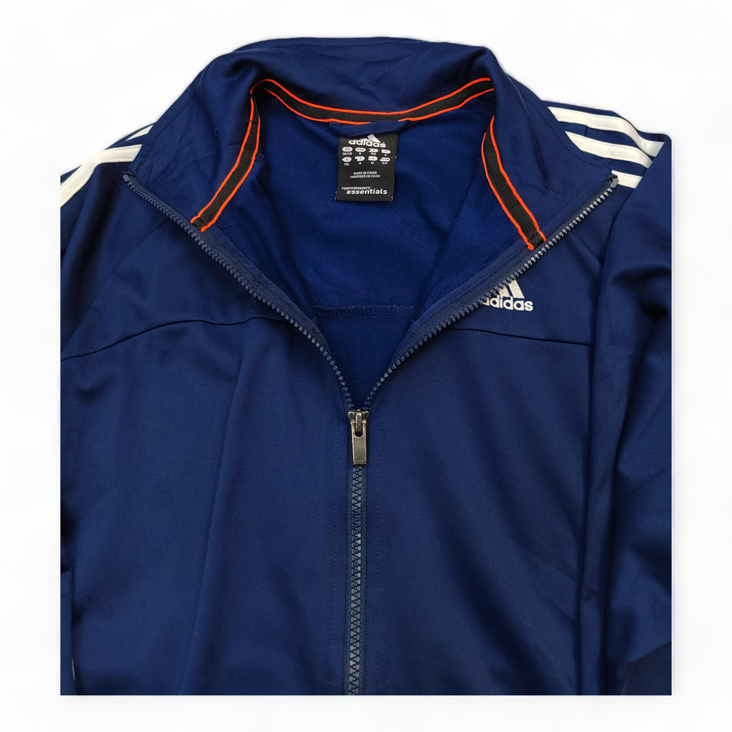 Adidas Track Top Men’s Small Blue Zip Up Classic Climalite