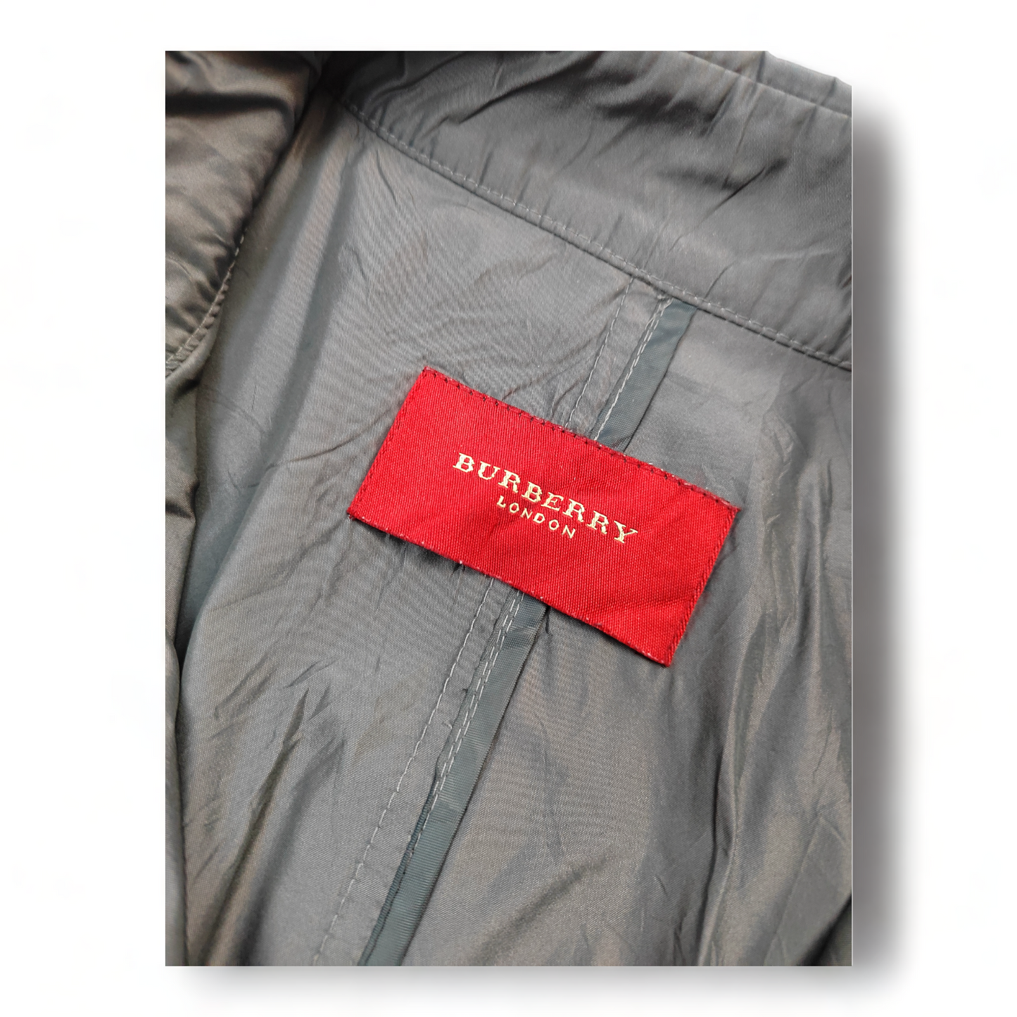 Burberry Raincoat Women’s Medium Size 10 Grey Button Up