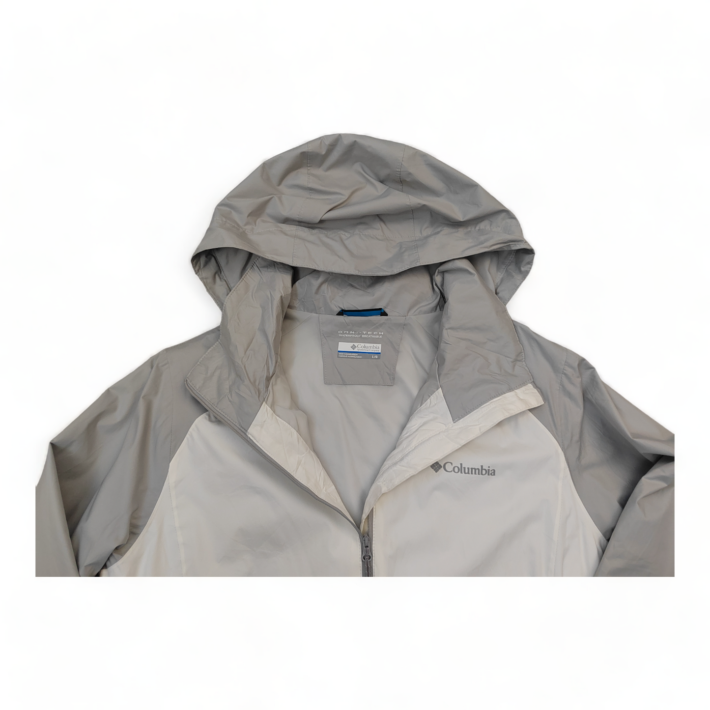 Columbia Raincoat Men’s Large White Zip Up