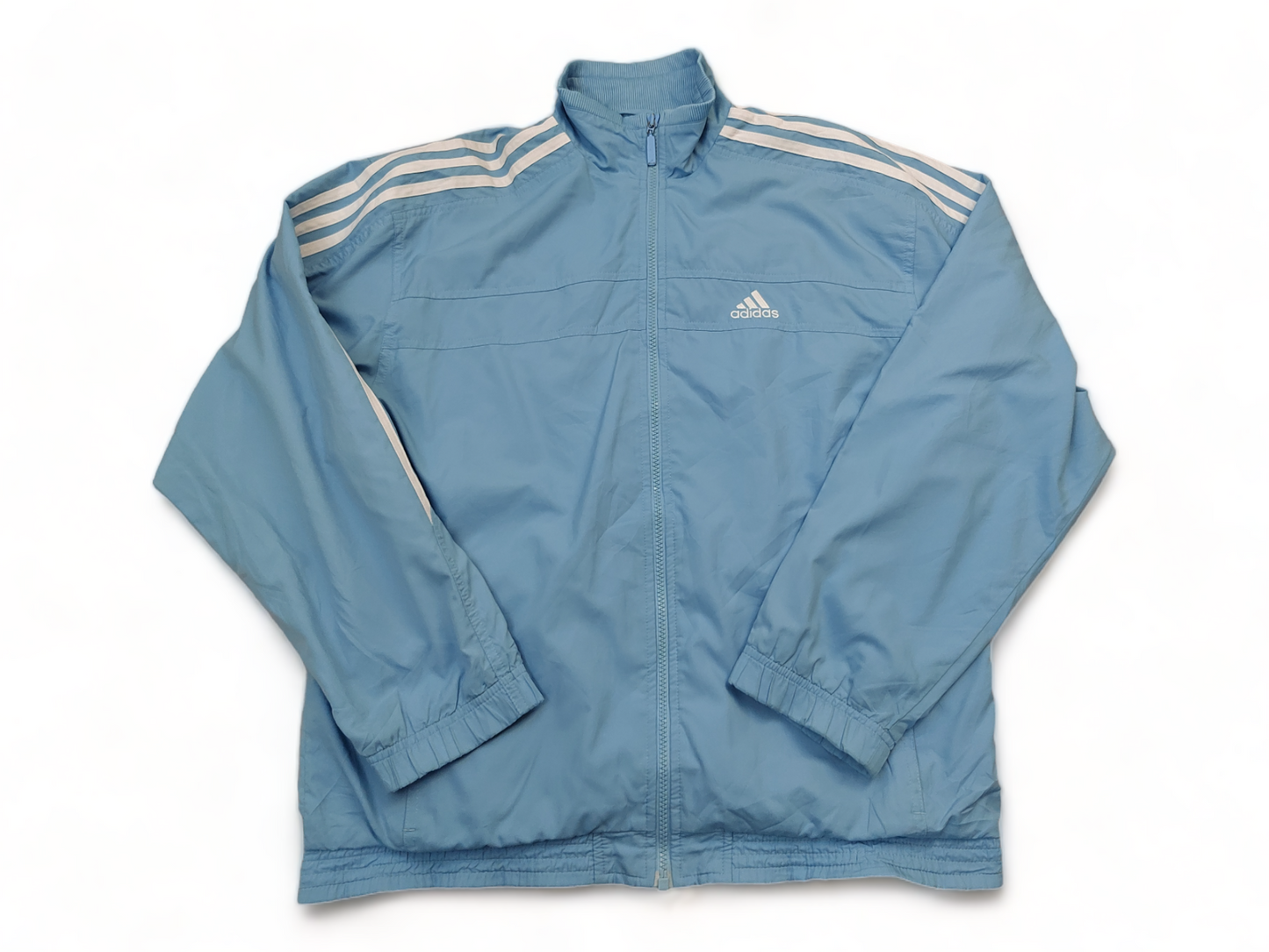 Adidas Track Top Men’s Large Light Blue Zip Up