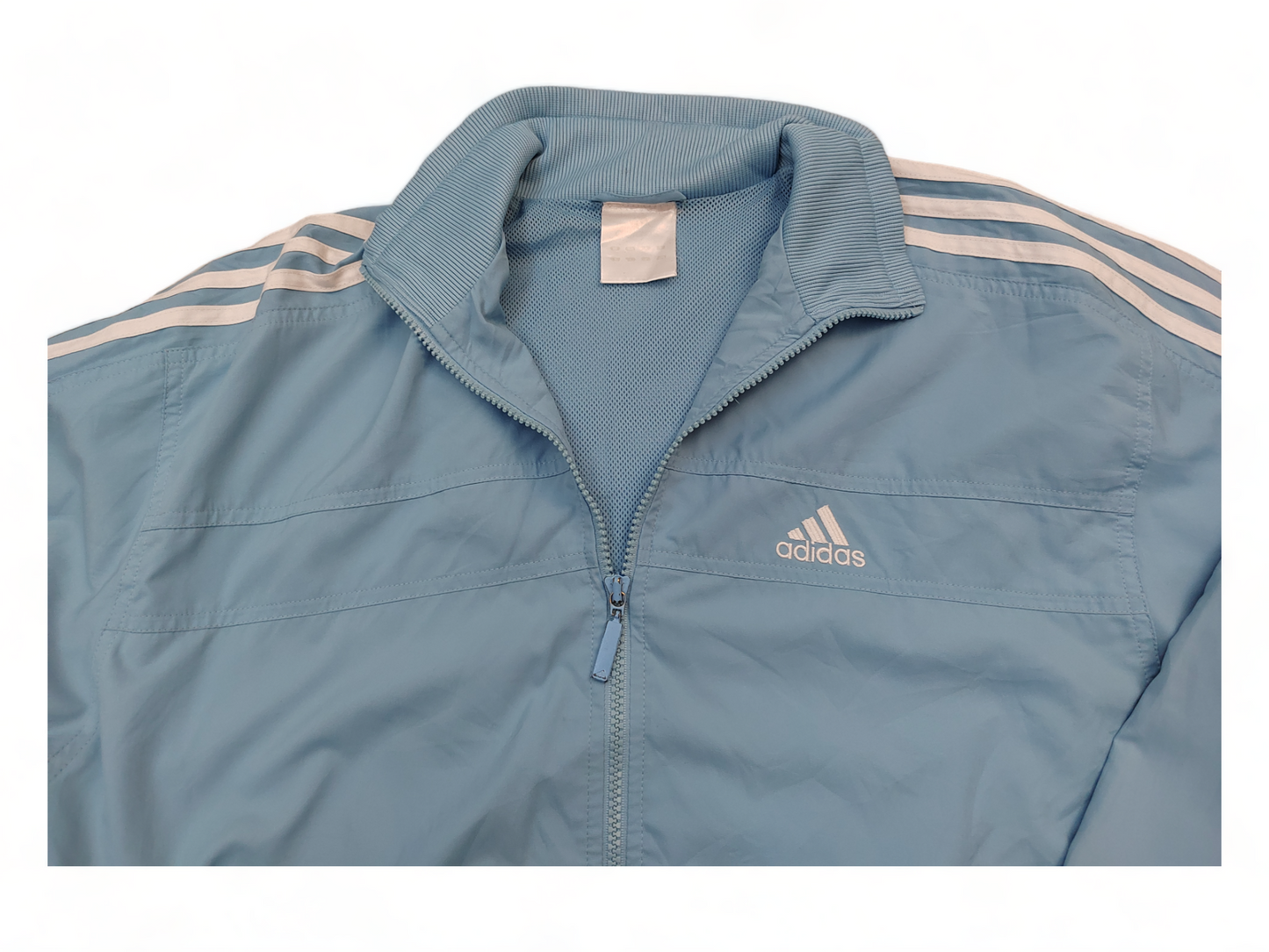 Adidas Track Top Men’s Large Light Blue Zip Up