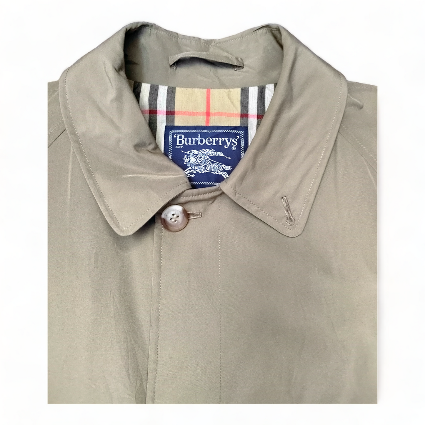 Burberry Trench Coat Men’s Medium Beige Nova Check 94 cm