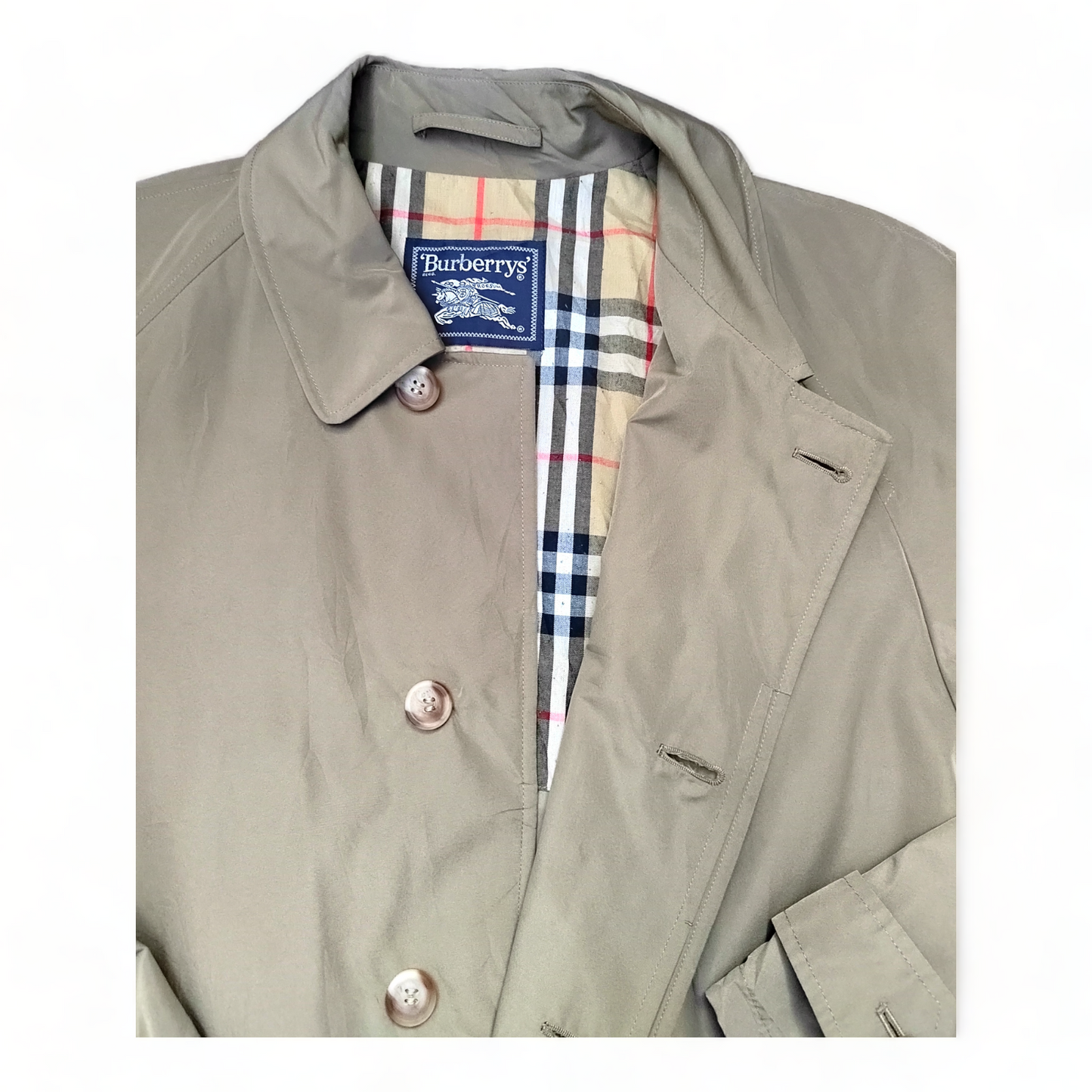 Burberry Trench Coat Men’s Medium Beige Nova Check 94 cm