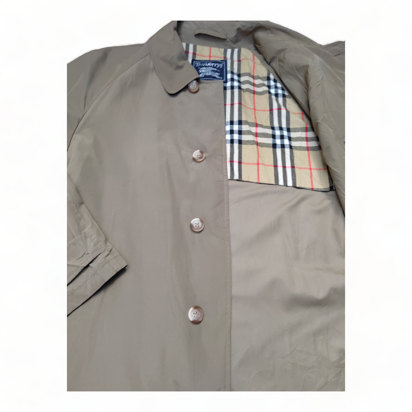 Burberry Trench Coat Men’s Medium Beige Nova Check 94 cm