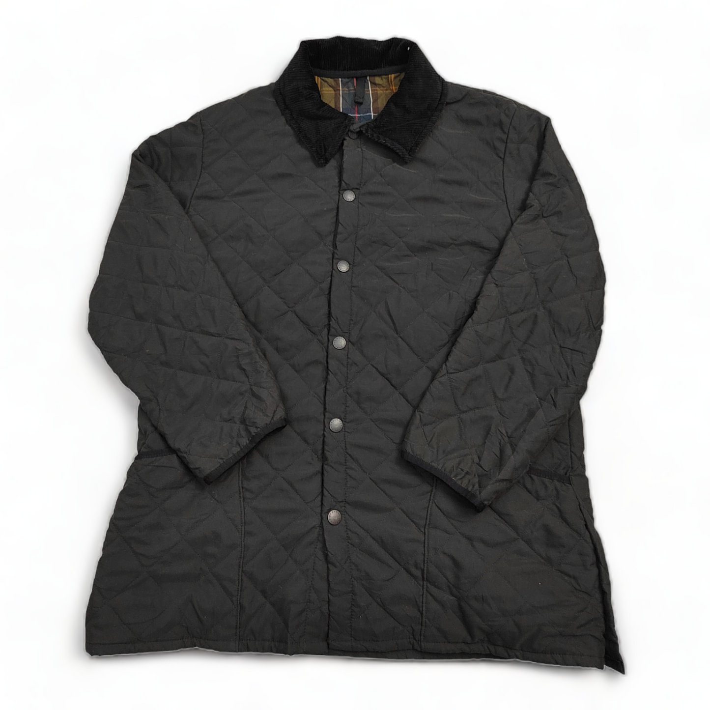 Barbour Quilted Jacket Men’s Large Black Button Up