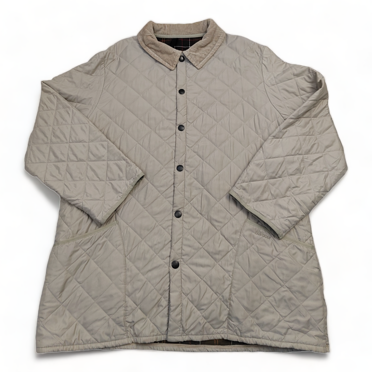 Barbour Quilted Jacket Men’s Extra Large Beige Button Up