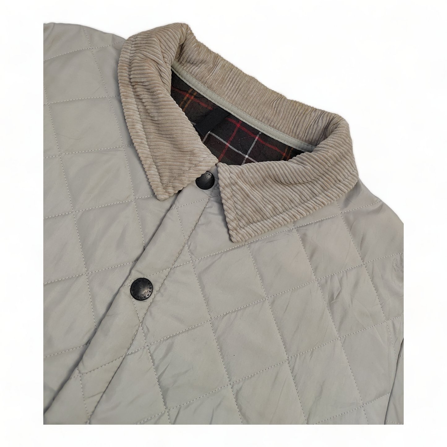 Barbour Quilted Jacket Men’s Extra Large Beige Button Up