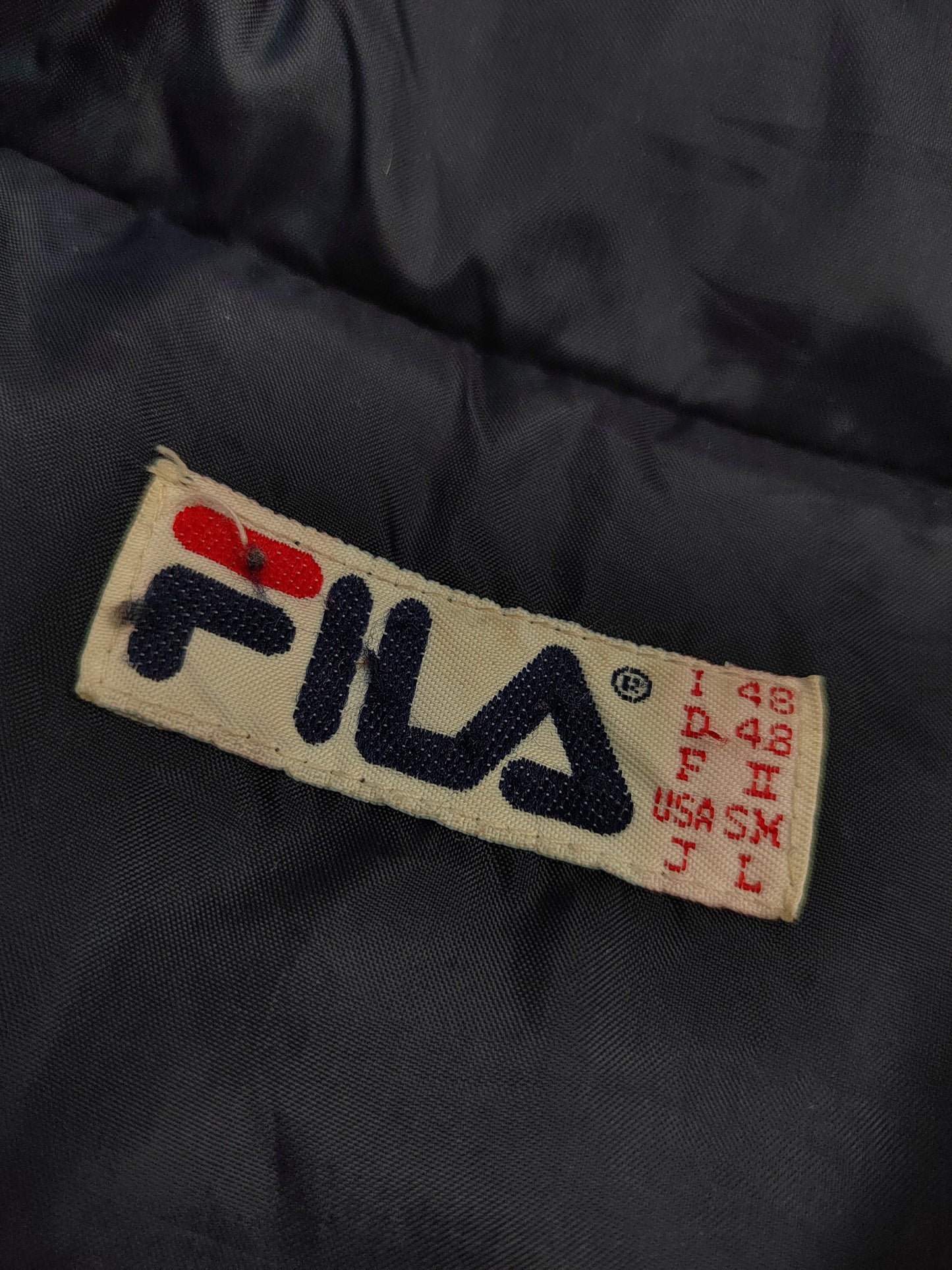 Fila Quilted Jacket Men’s Extra Large Blue Button Up