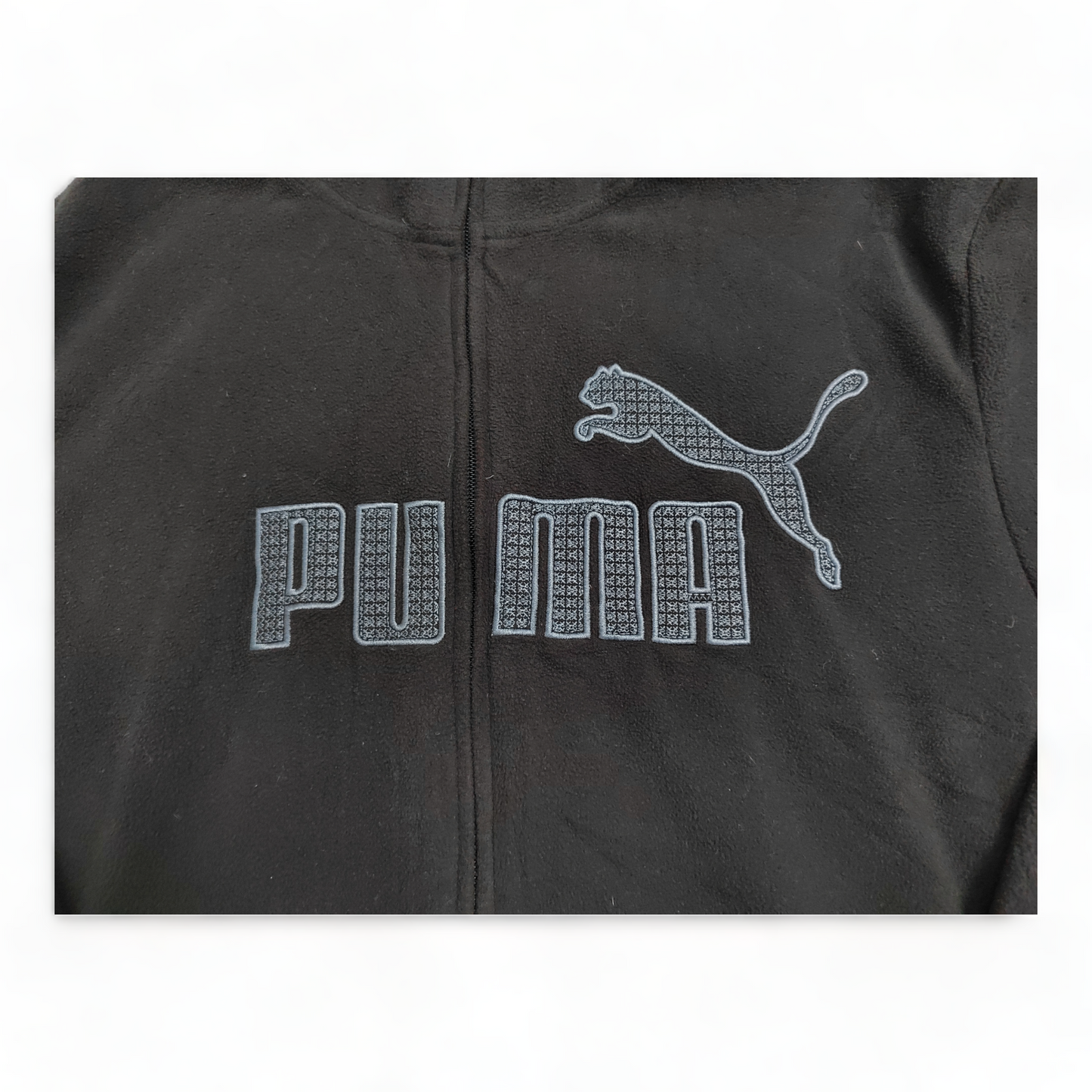 Puma Fleece Men’s Medium Black Zip Up Vintage