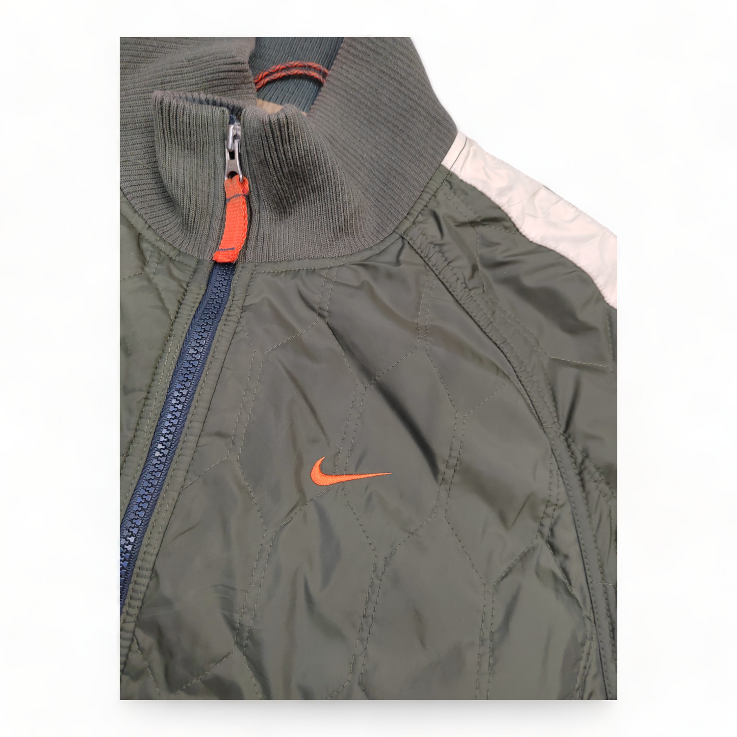 Nike Quilted Jacket Men’s Medium Green Zip Up