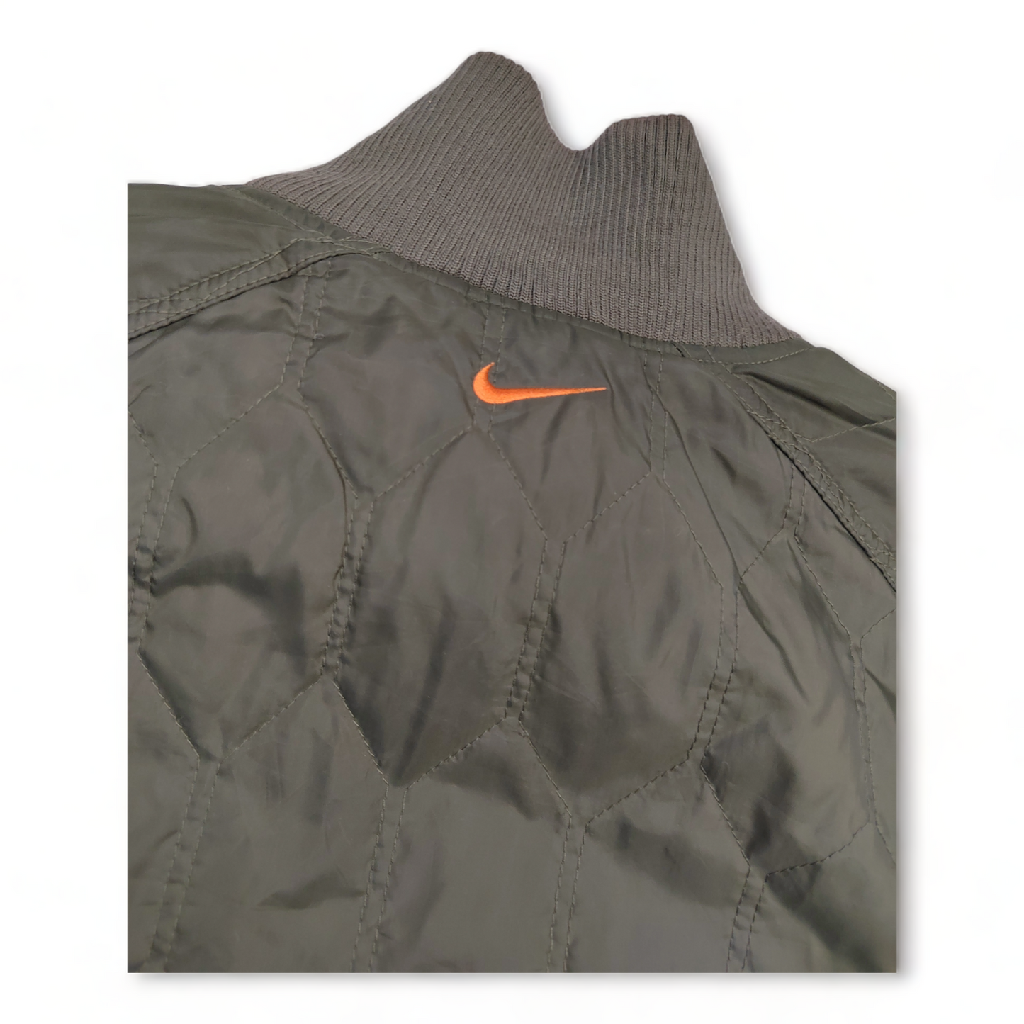 Nike Quilted Jacket Men’s Medium Green Zip Up