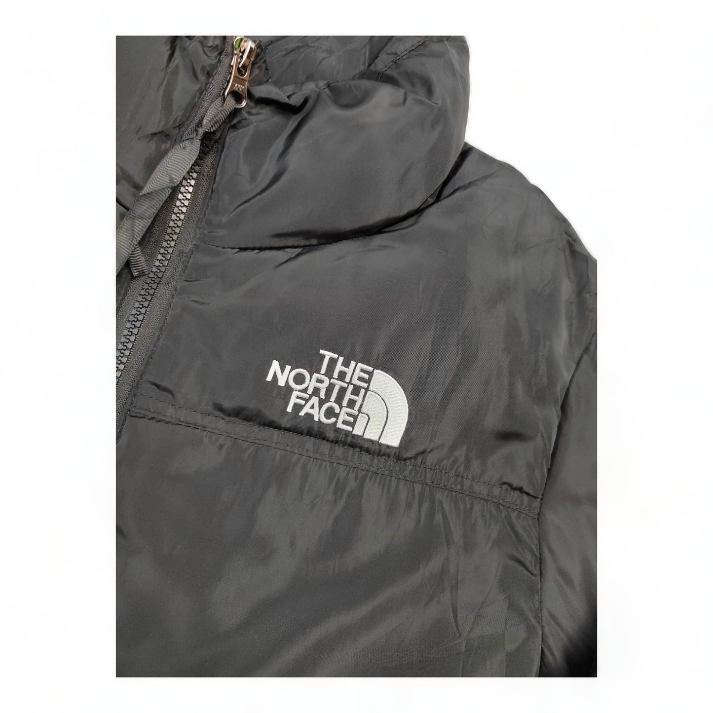 The North Face Puffer Jacket Nuptse 700 Men’s Black Medium Zip Up Goose Down