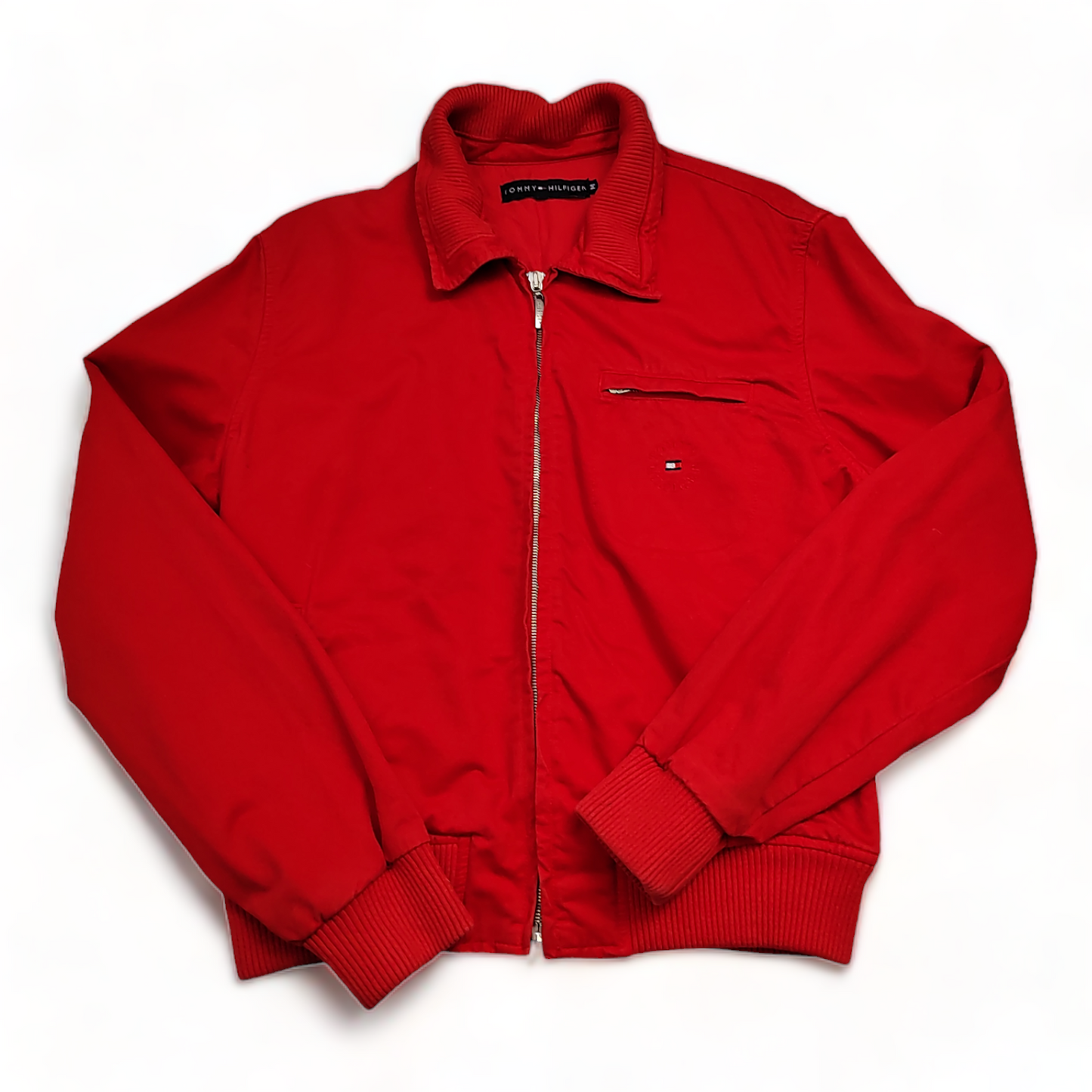 Tommy Hilfiger Jacket Women’s Medium Red Zip Up Thin