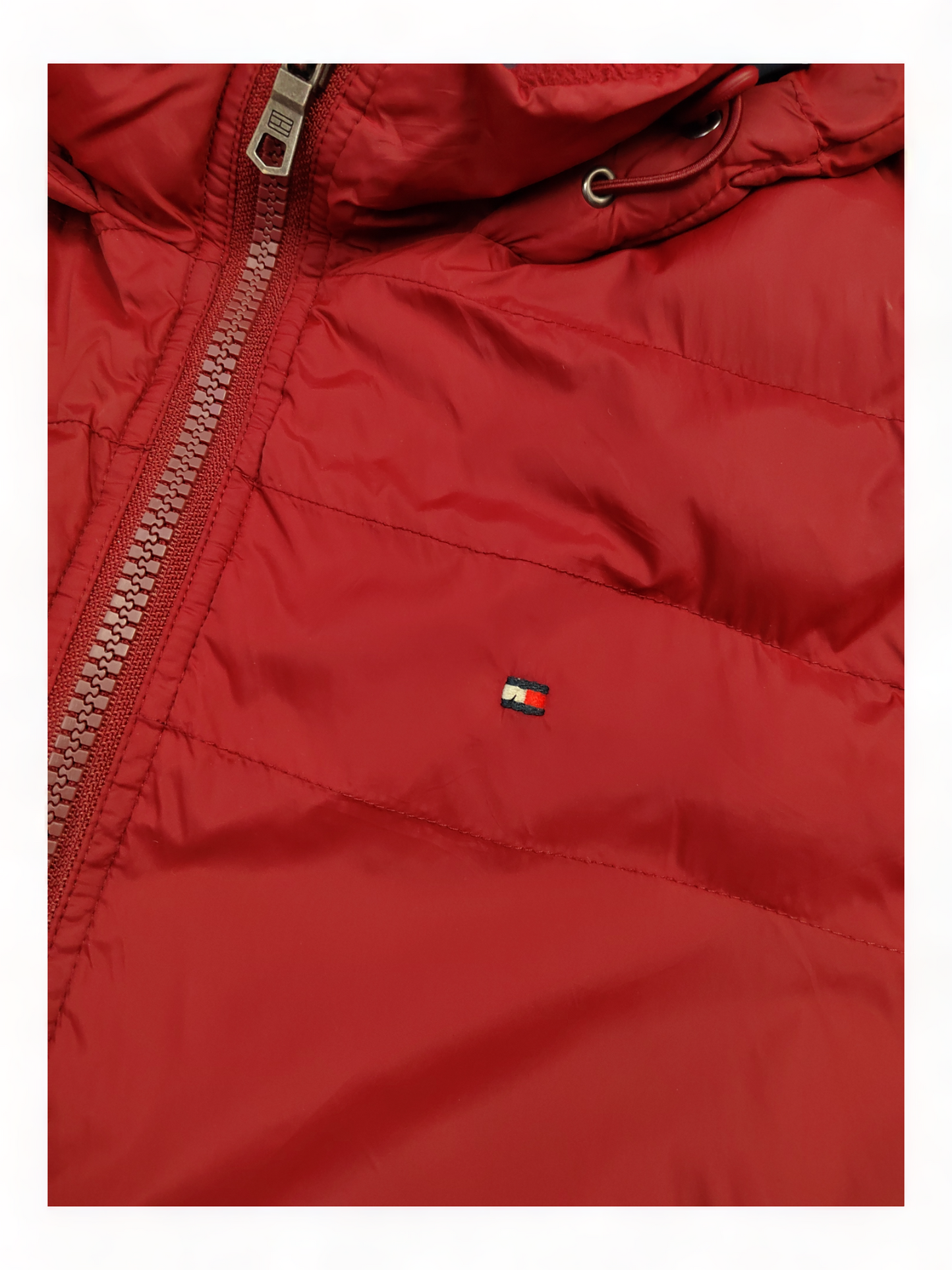 Tommy Hilfiger Puffer Jacket Men’s Medium Red Zip Up